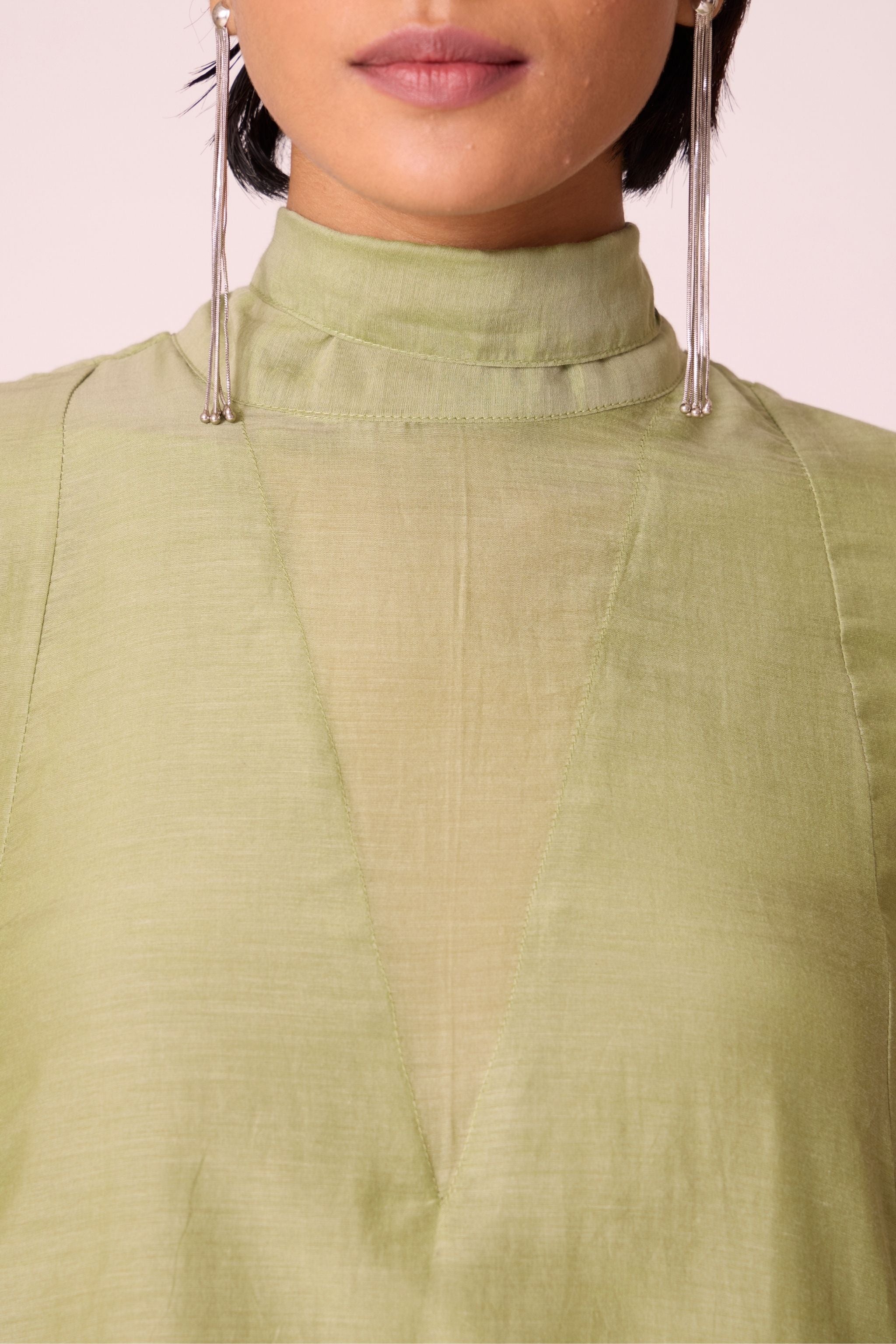 Klyuch Green Panelled Dress - Image 6