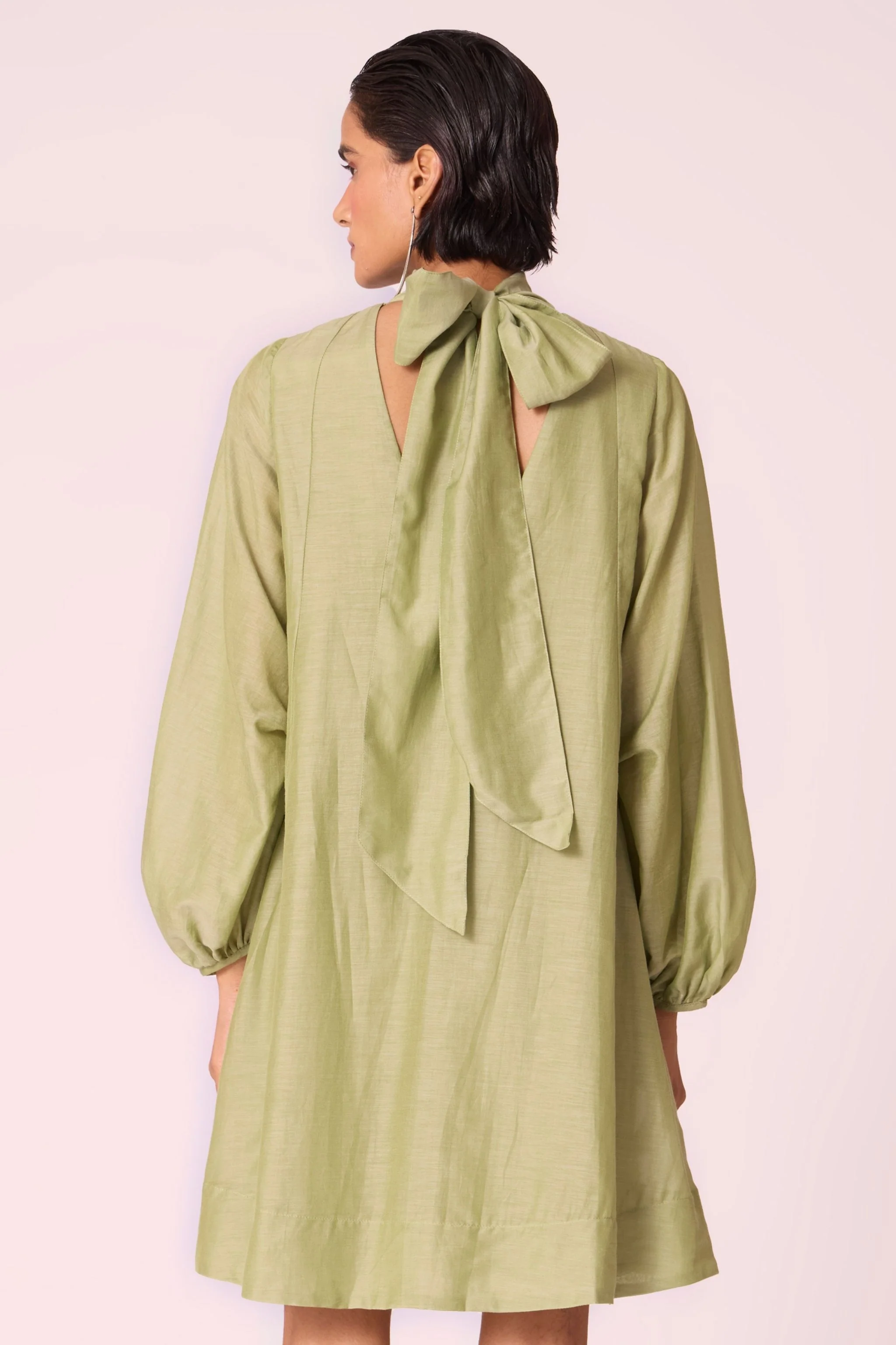 Klyuch Green Panelled Dress - Image 8