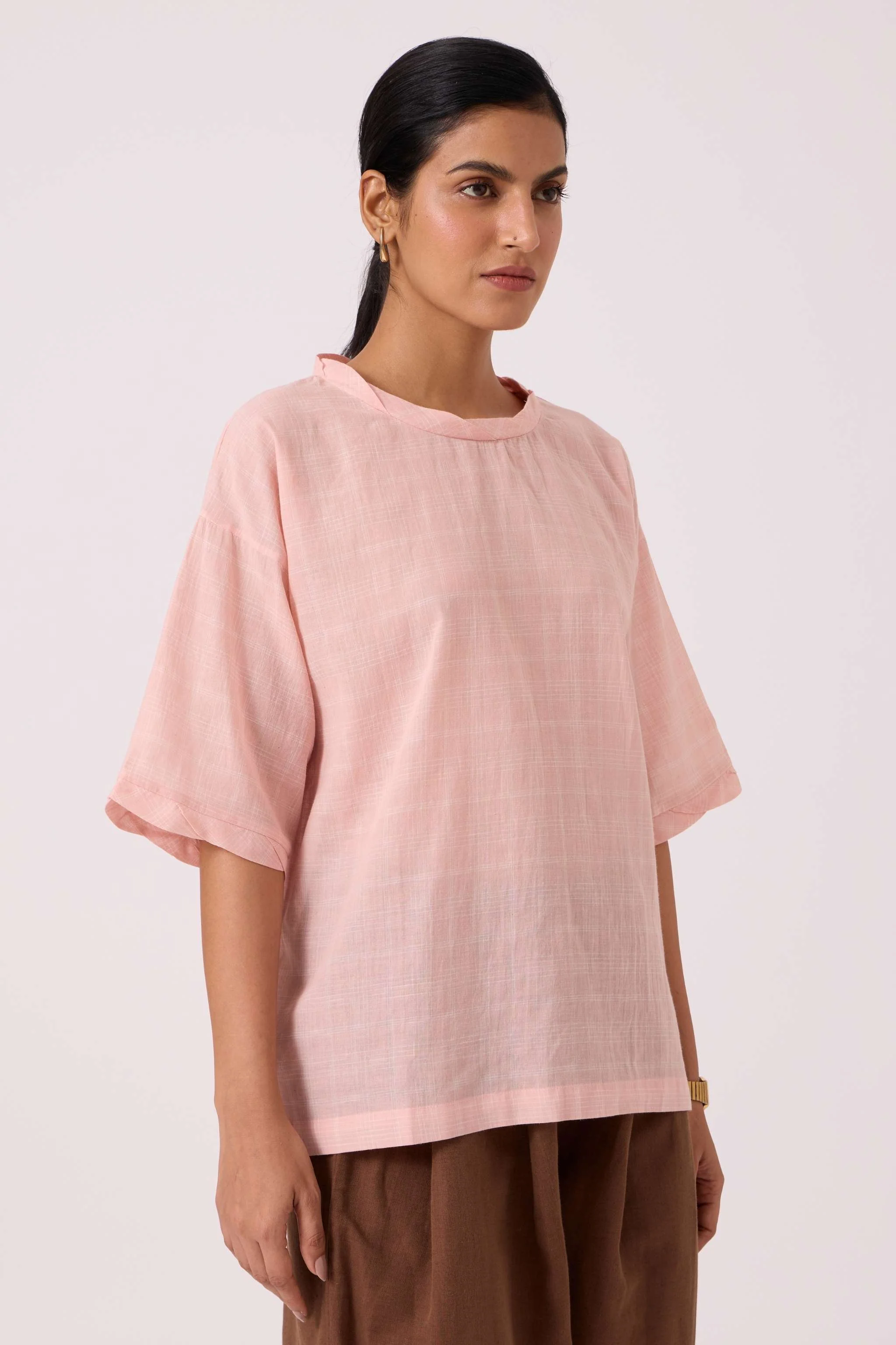 Laurie Pink Handwoven Top - Image 2