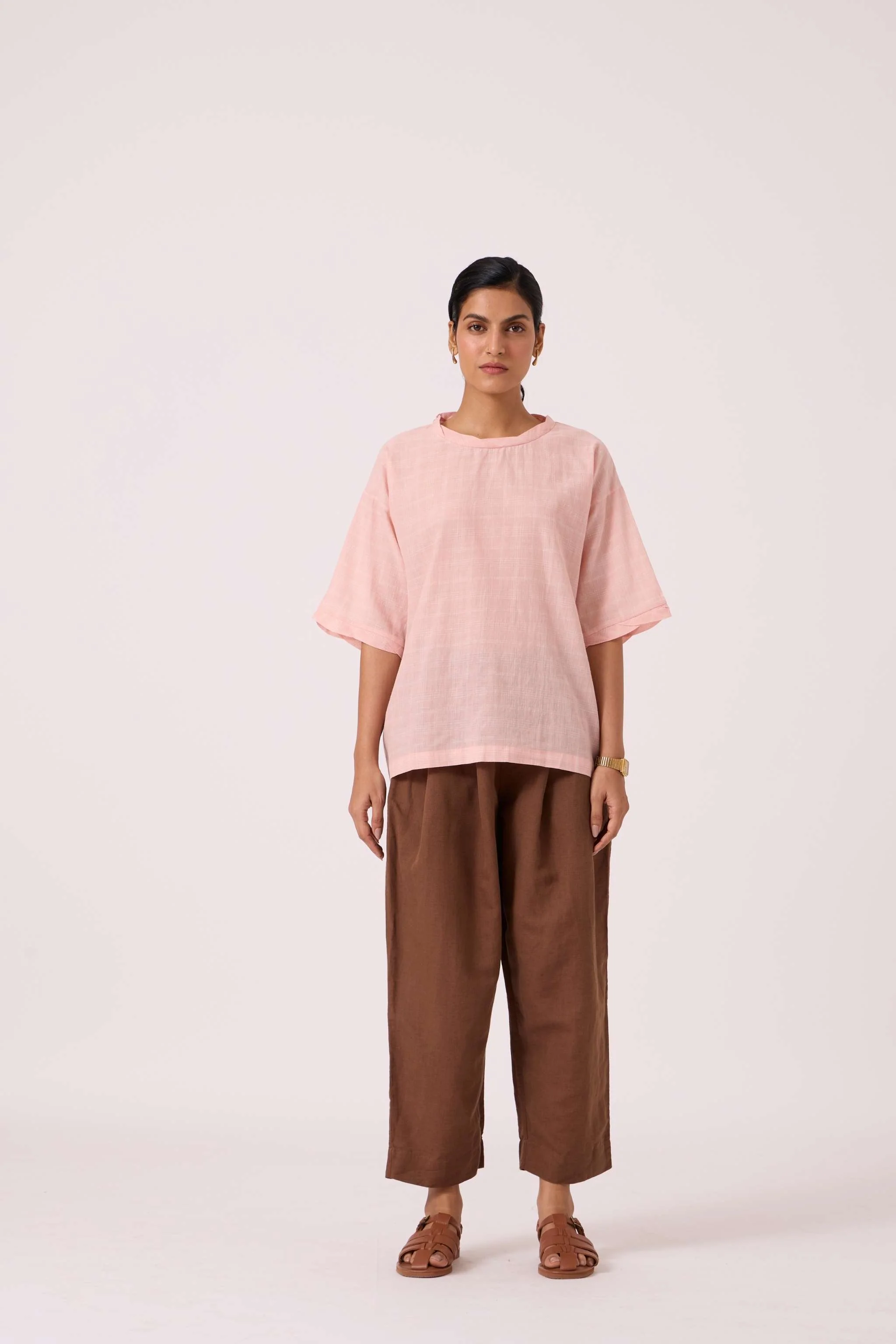 Laurie Pink Handwoven Top - Image 3