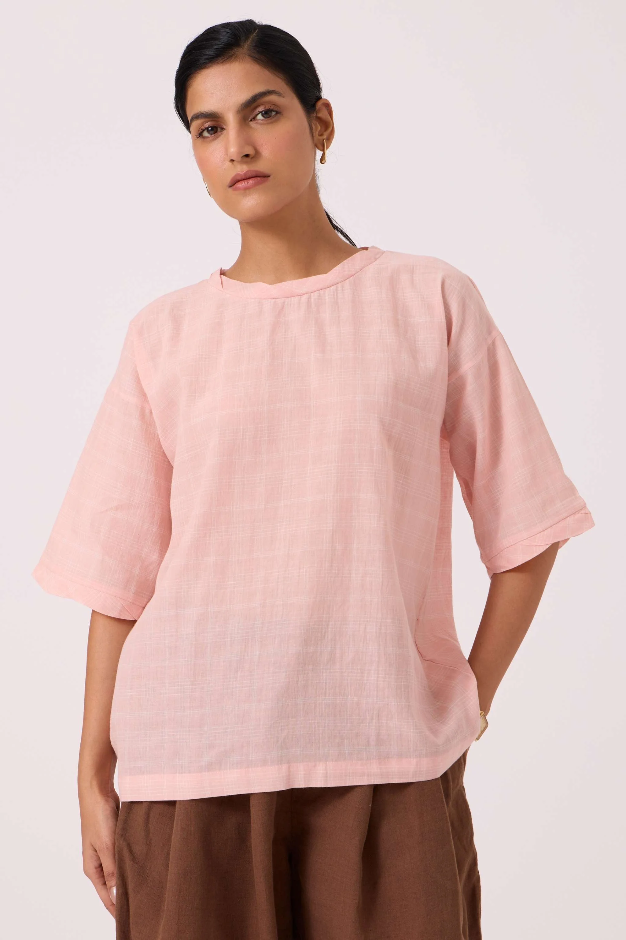 Laurie Pink Handwoven Top - Image 5