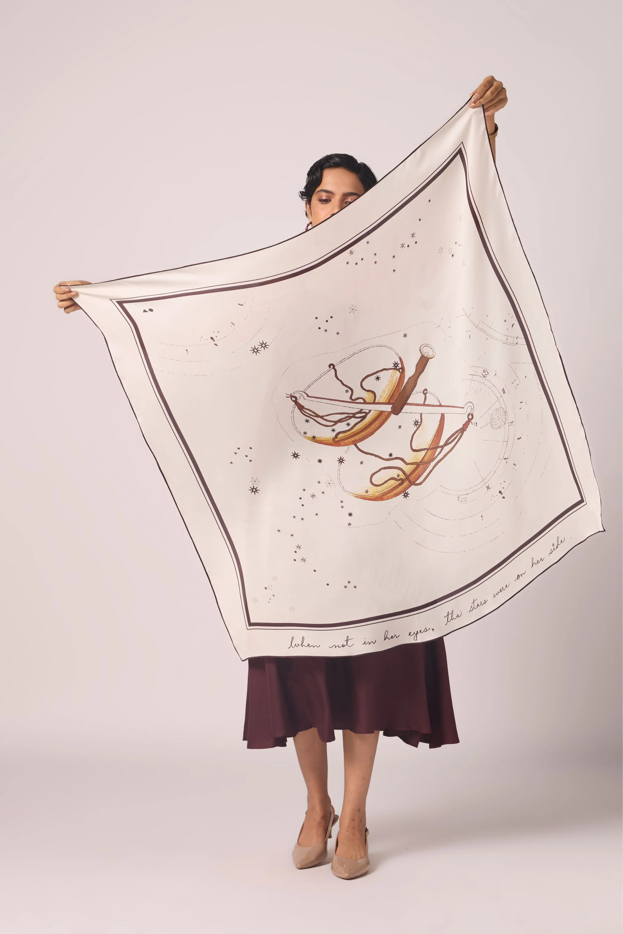 Libra Printed Satin Scarf - Image 3