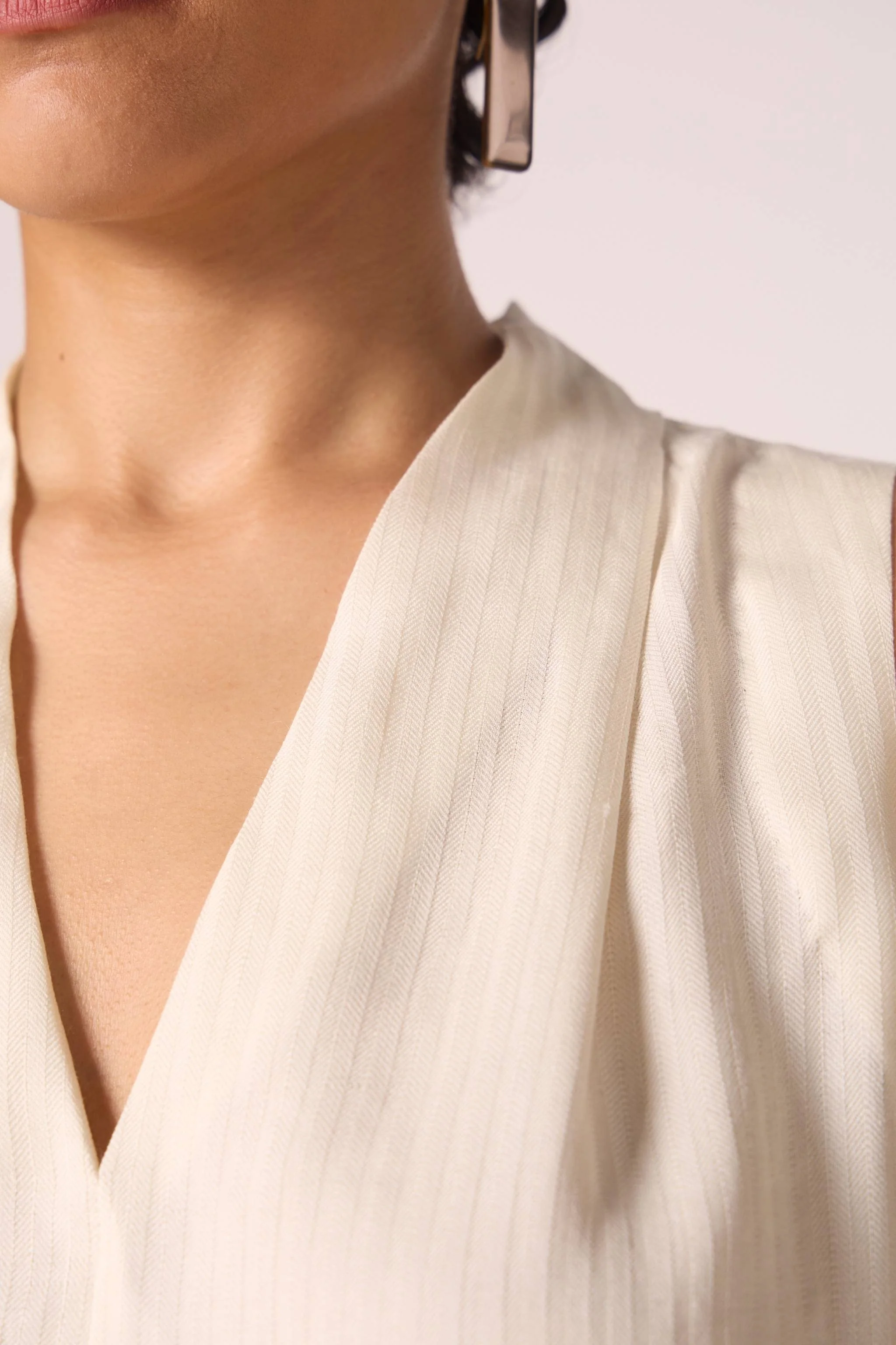 Lumas Off White Silk Top - Image 4