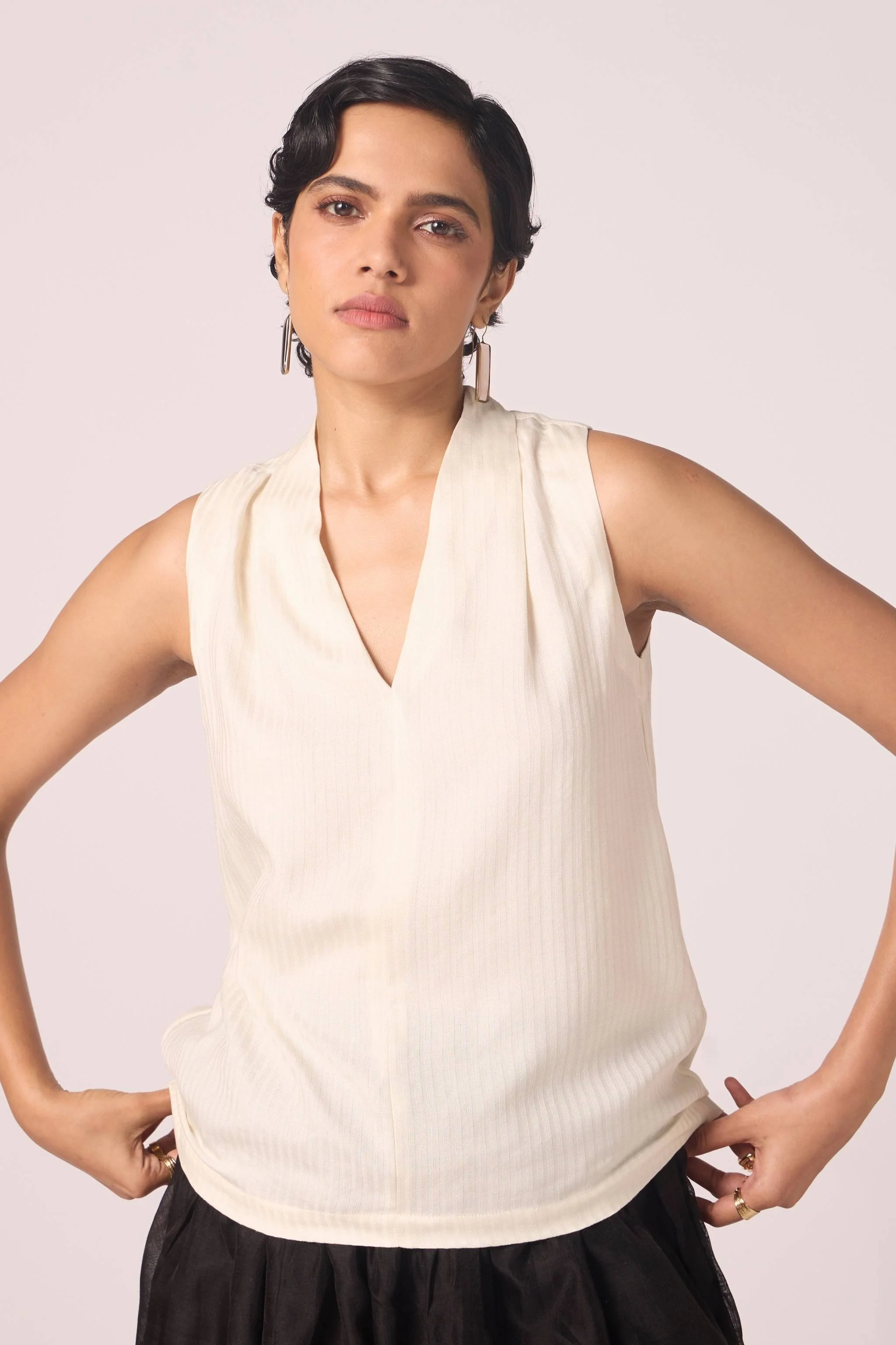 Lumas Off White Silk Top - Image 6