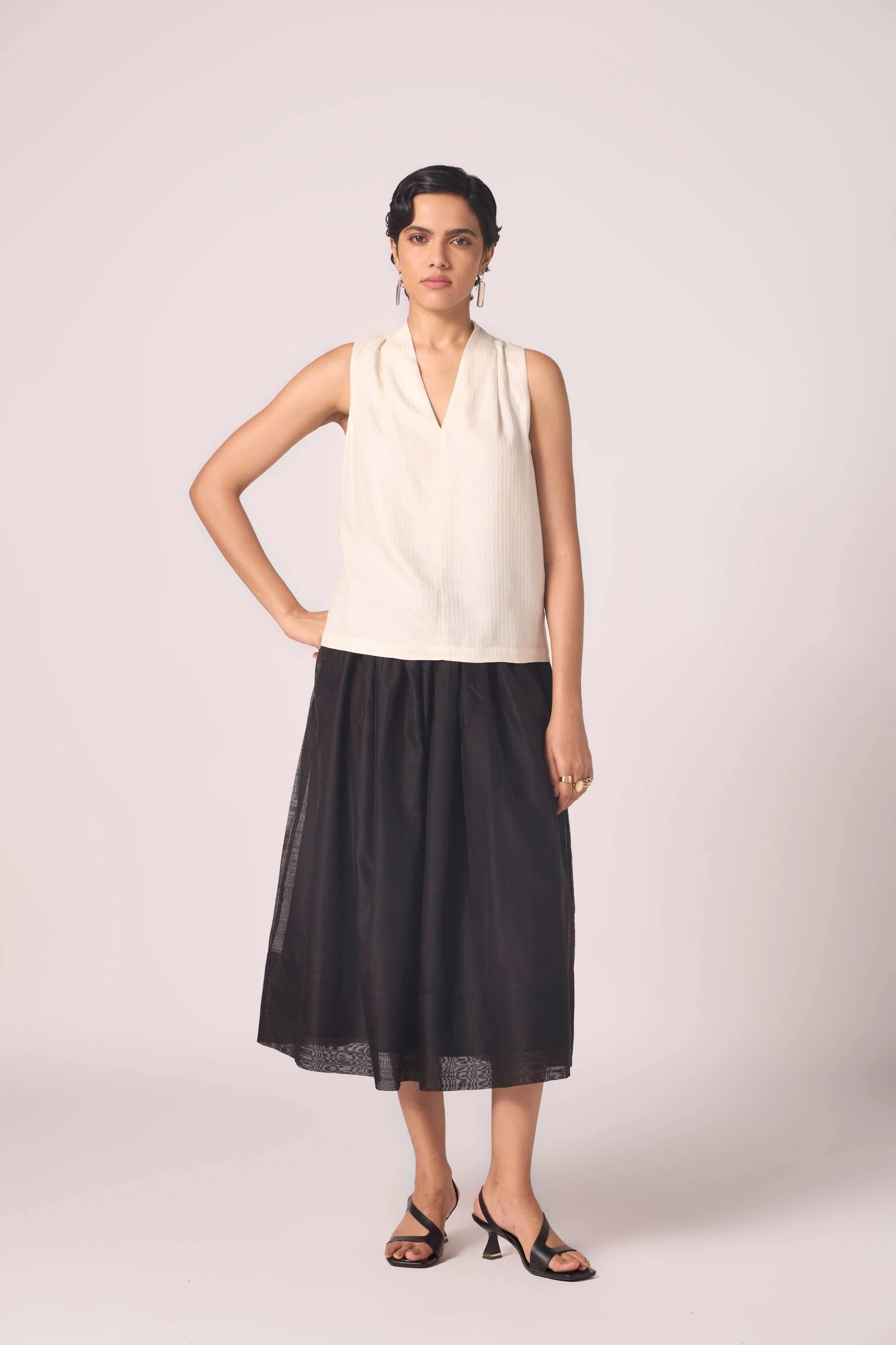 Lumas Off White Silk Top - Image 7