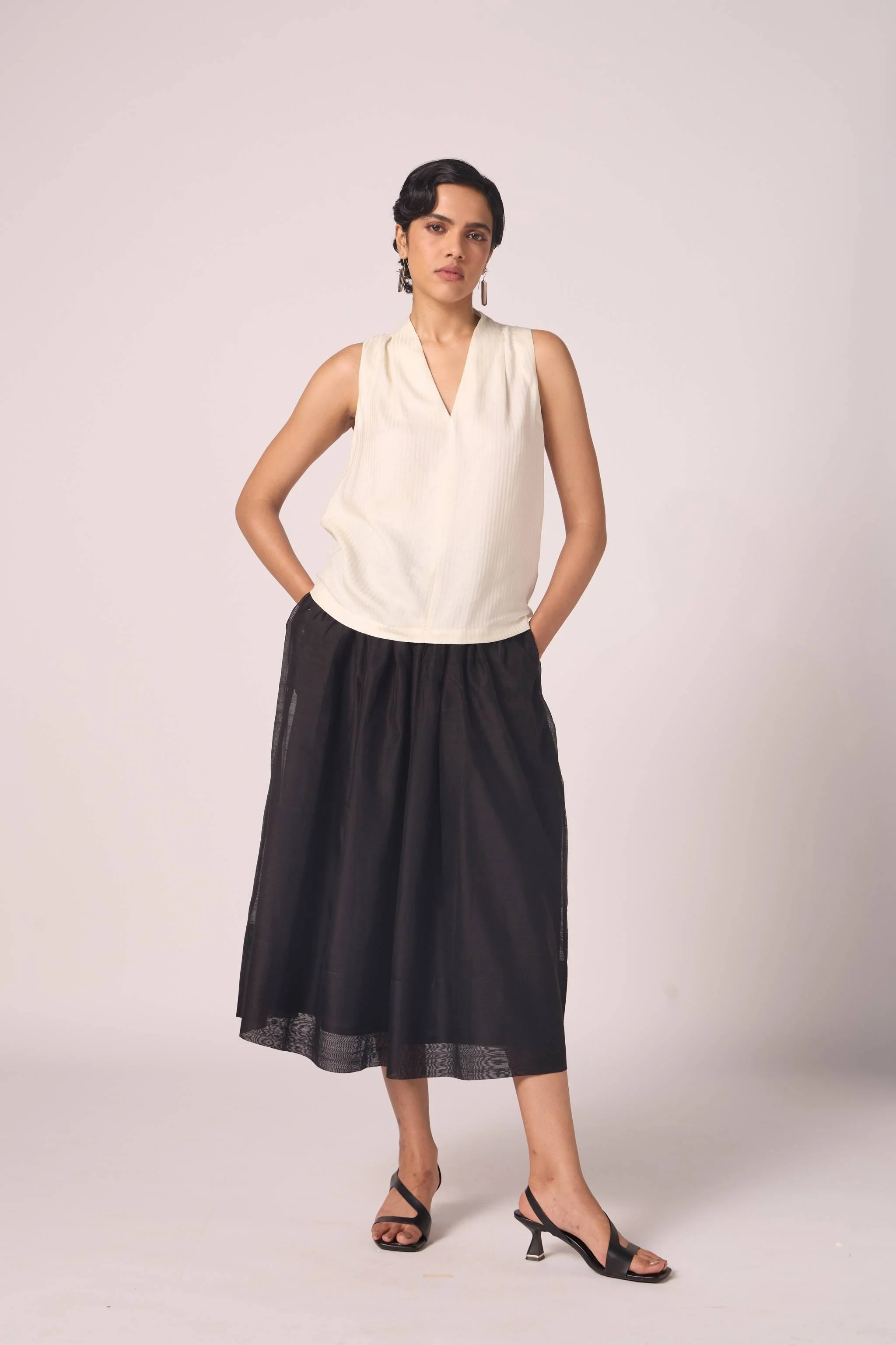 Lumas Off White Silk Top - Image 8