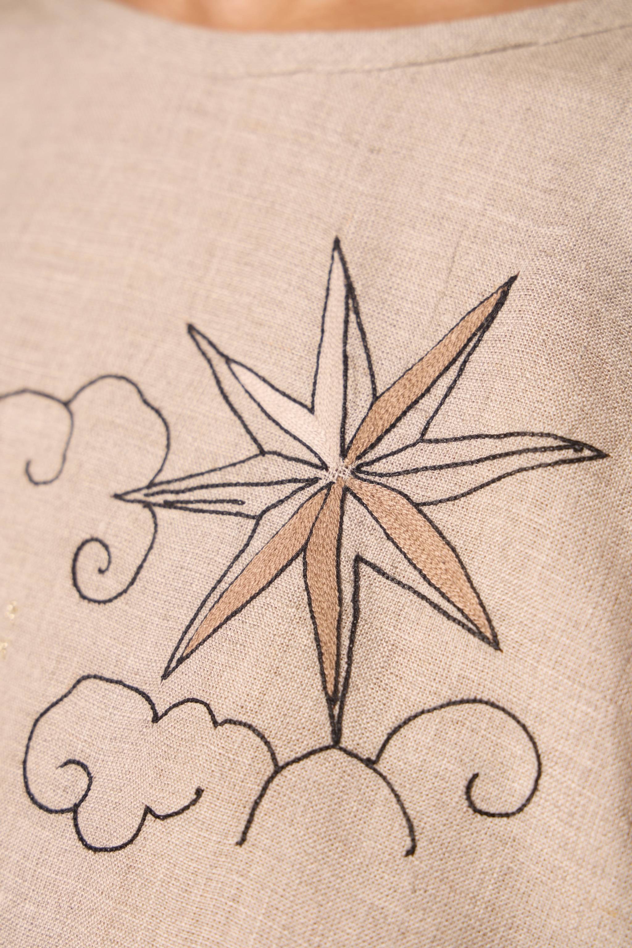 Maarah Beige Linen Halter Top - Image 7