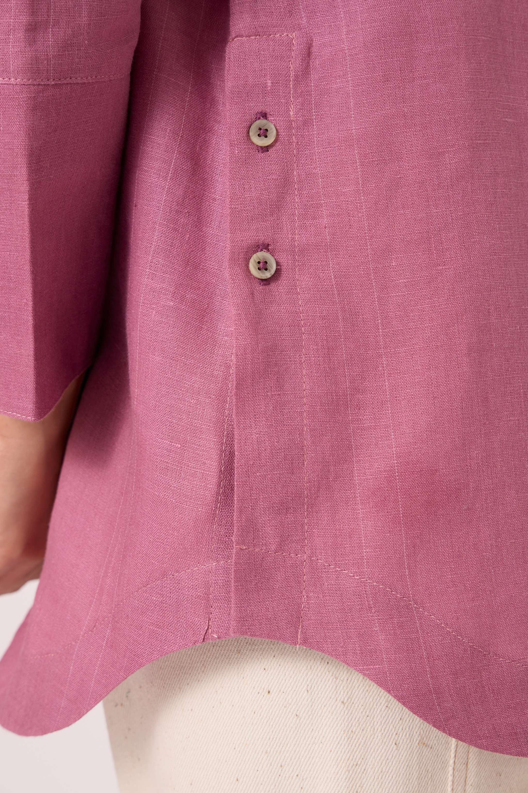 Macondo Lilac Linen Top - Image 6