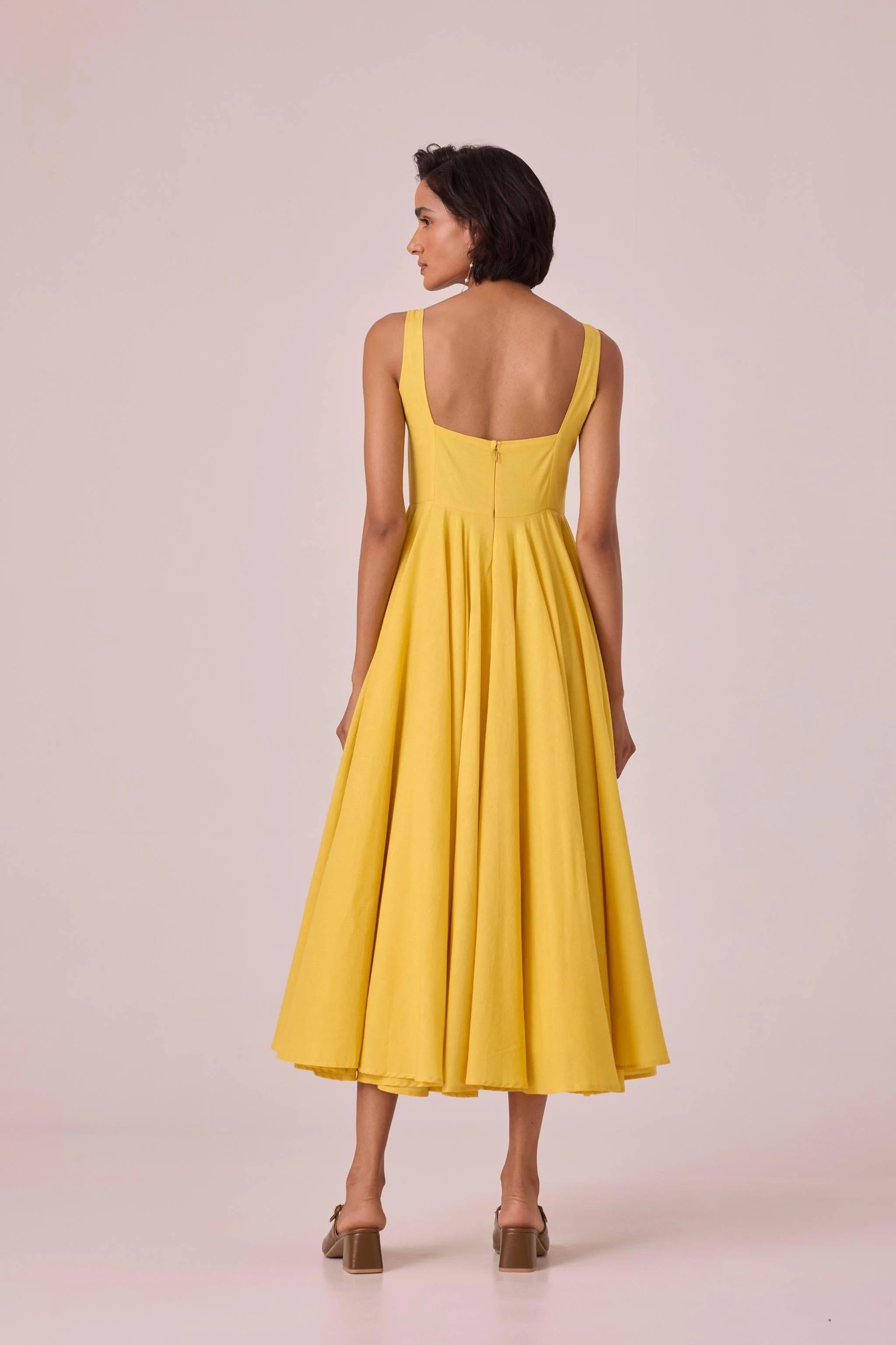 Manoor Yellow Organic Cotton Dress - Image 10