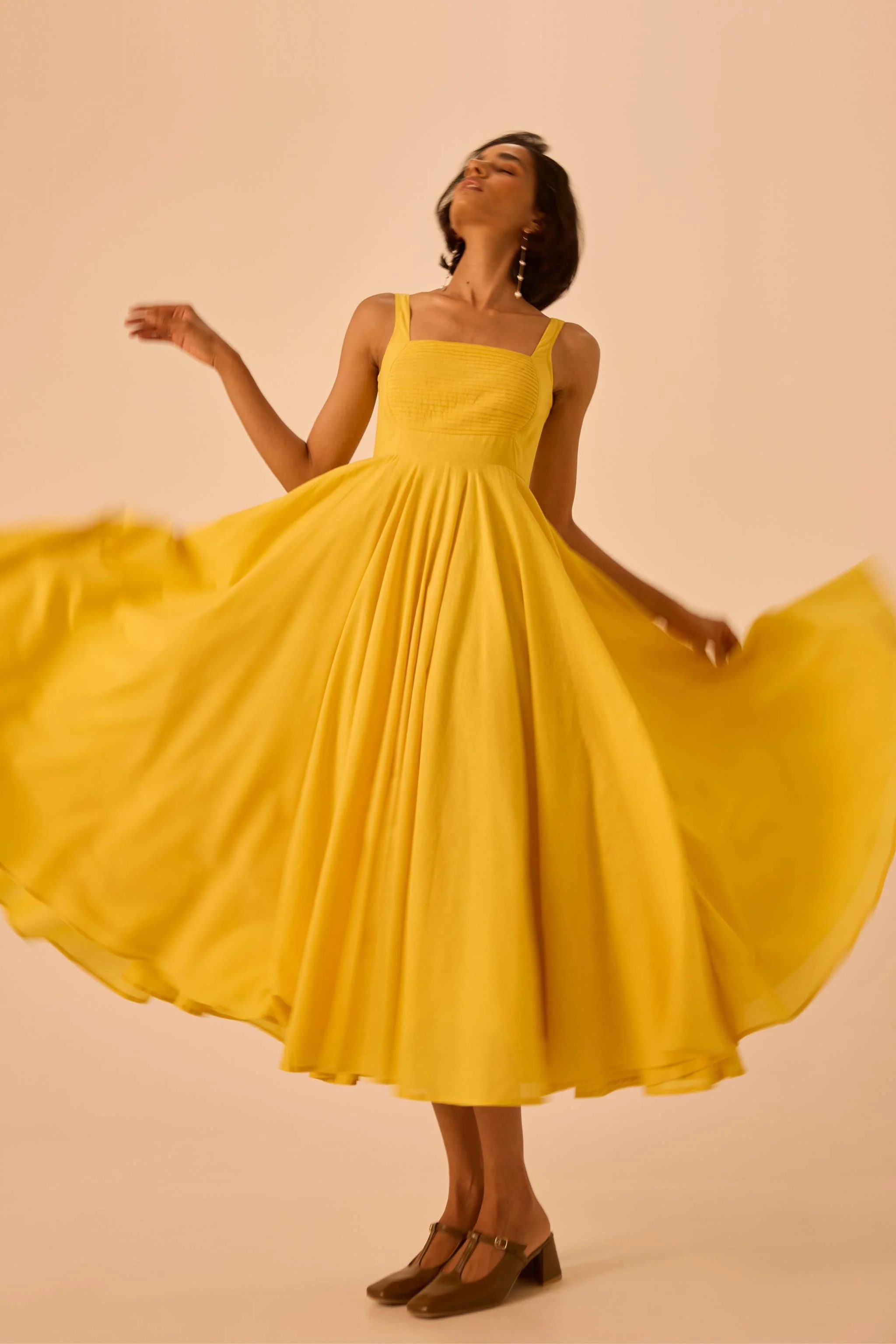Manoor Yellow Organic Cotton Dress - Image 11