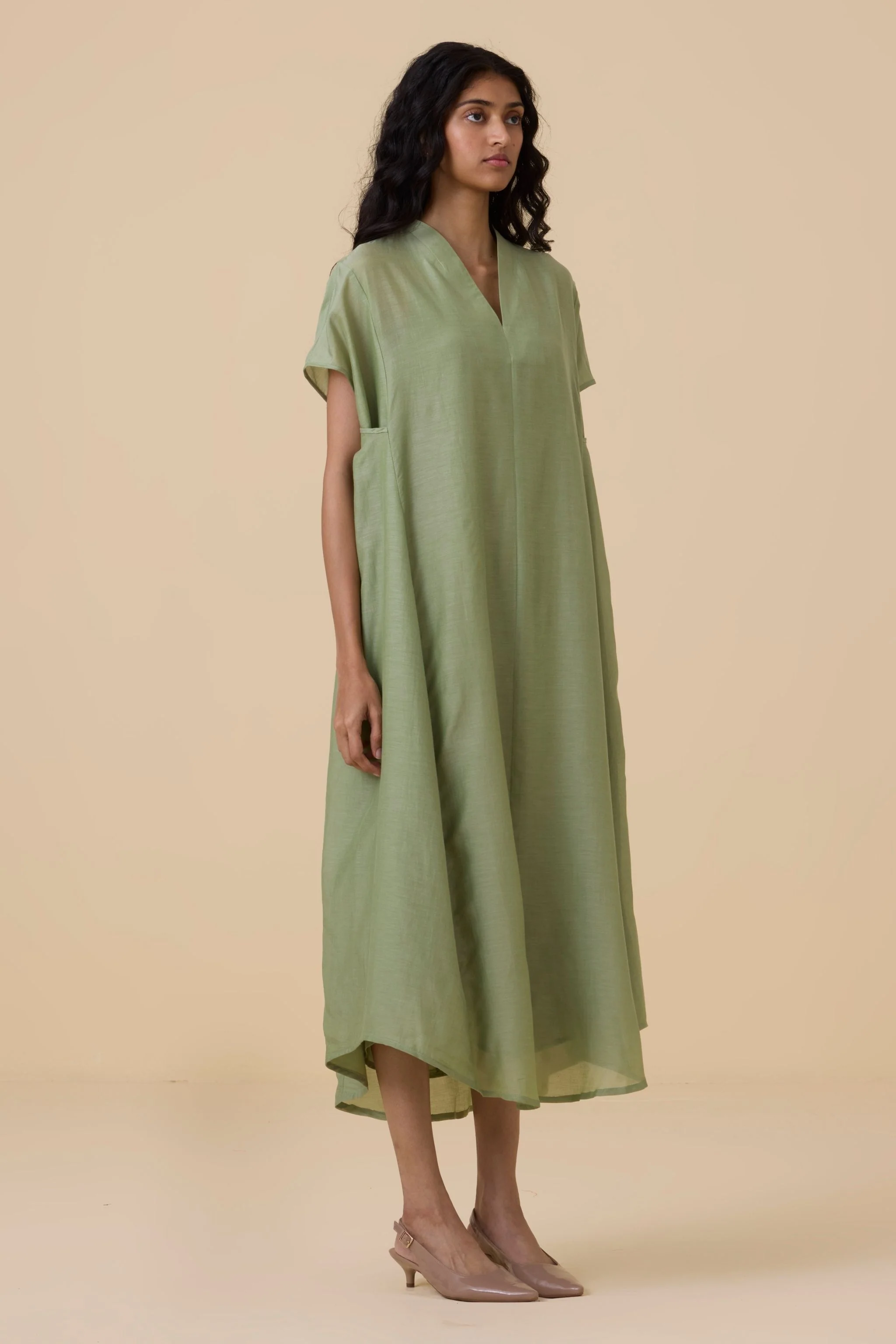 Meer Green Kaftan Dress - Image 3