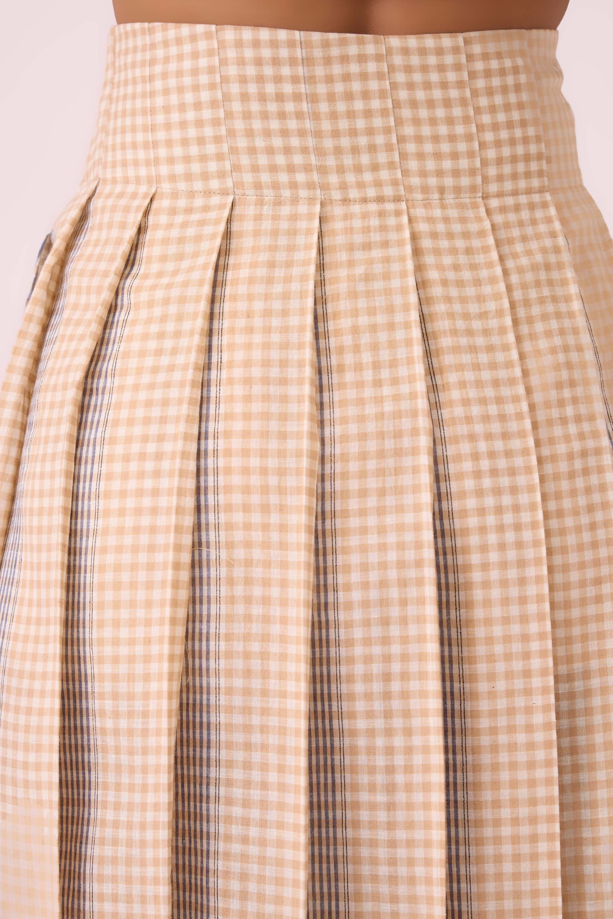 Mikhail Beige Handwoven Skirt - Image 10