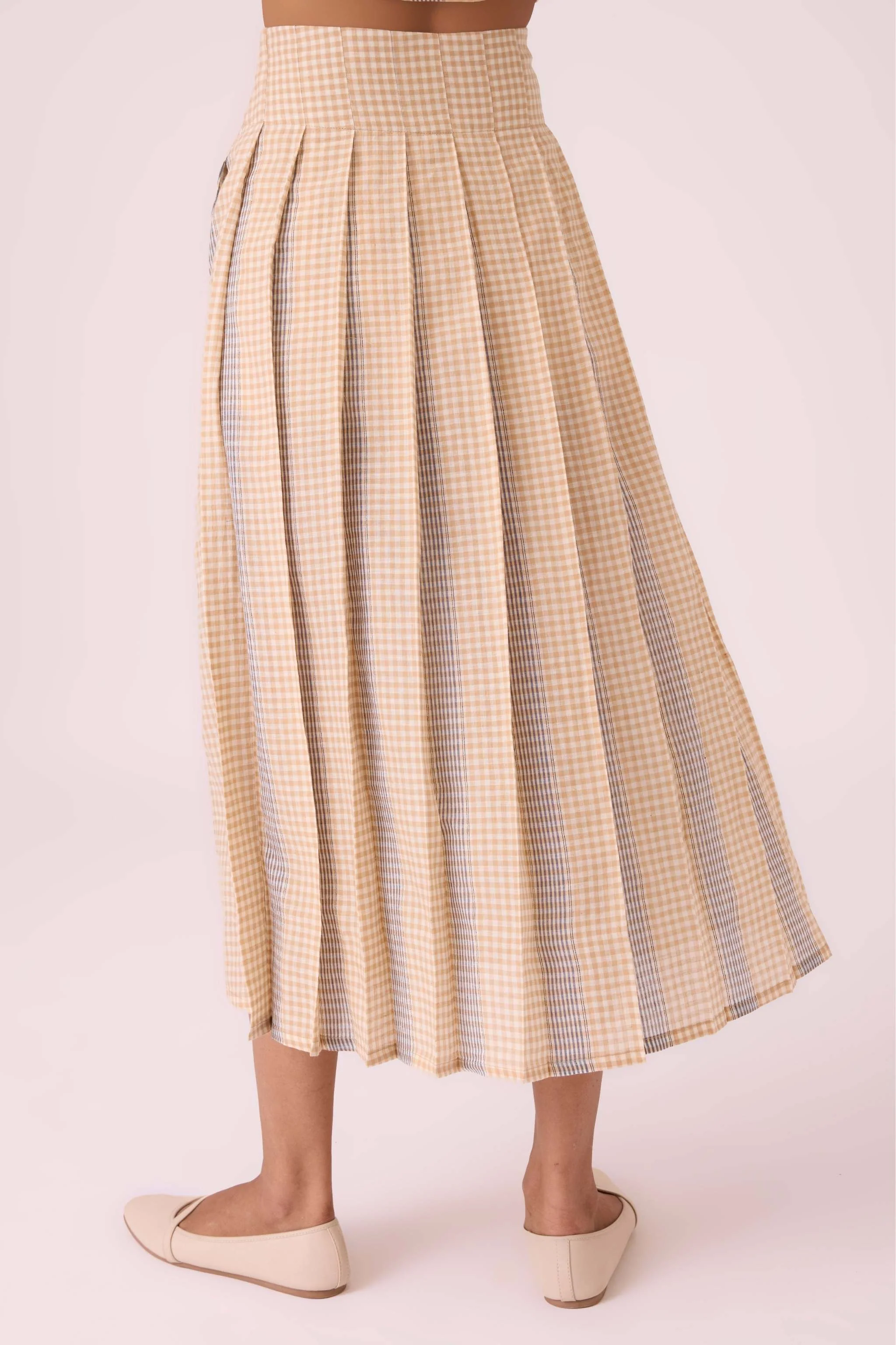 Mikhail Beige Handwoven Skirt - Image 11