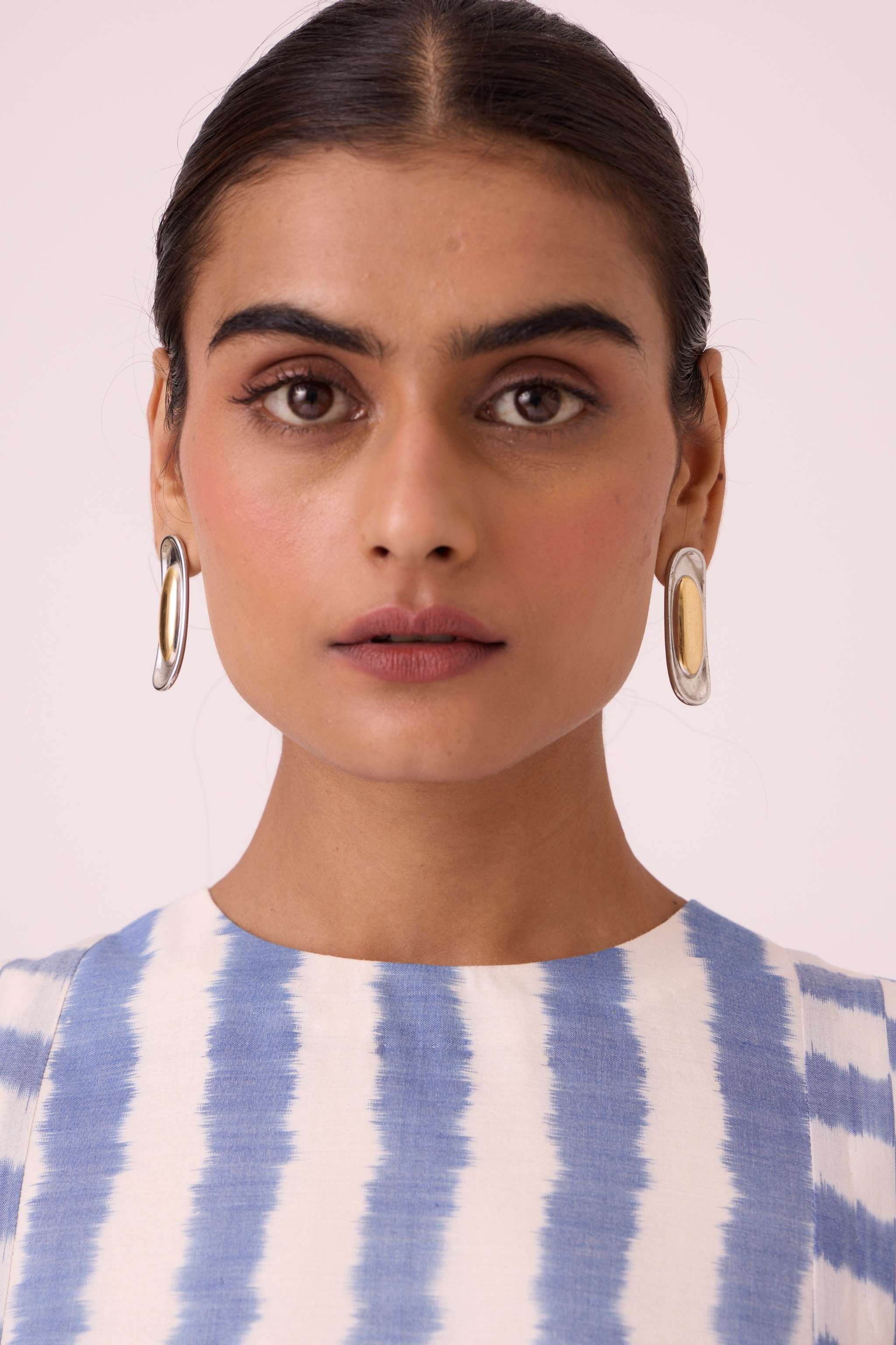 Myshkin Blue Striped Ikat Dress - Image 5