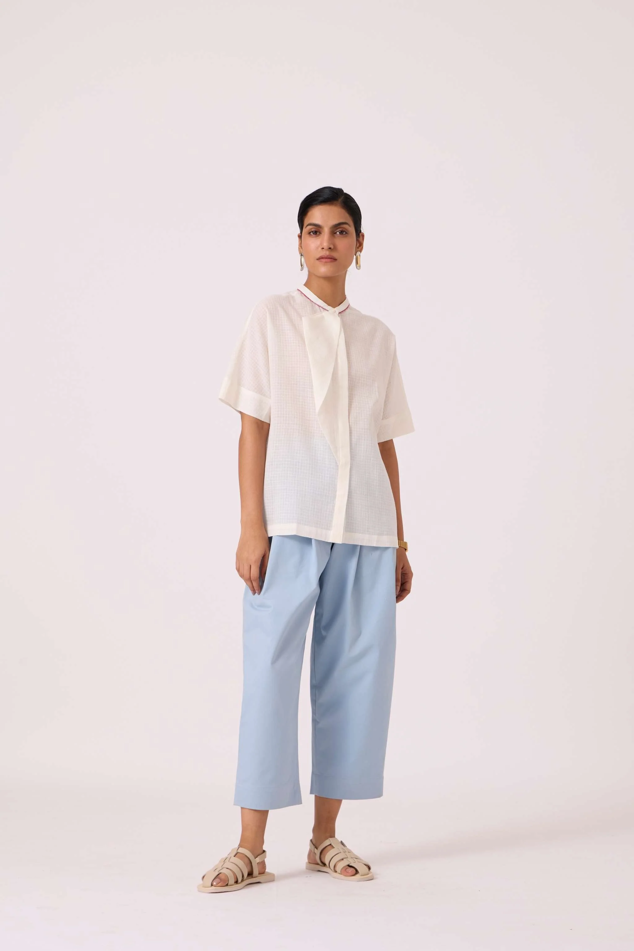 Noah White Handwoven Top - Image 6