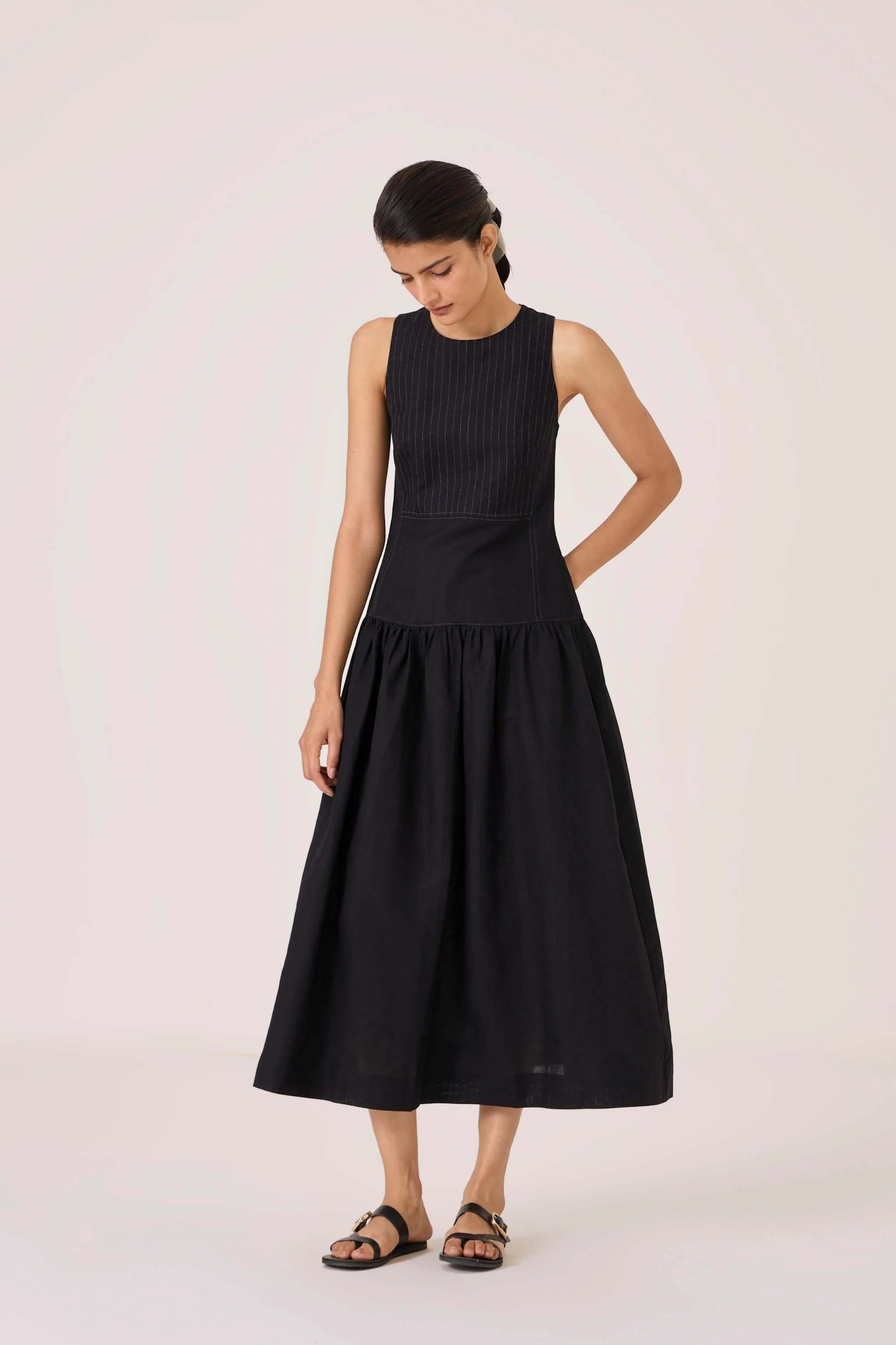 Nuwan Black Quilted Dress - Image 12
