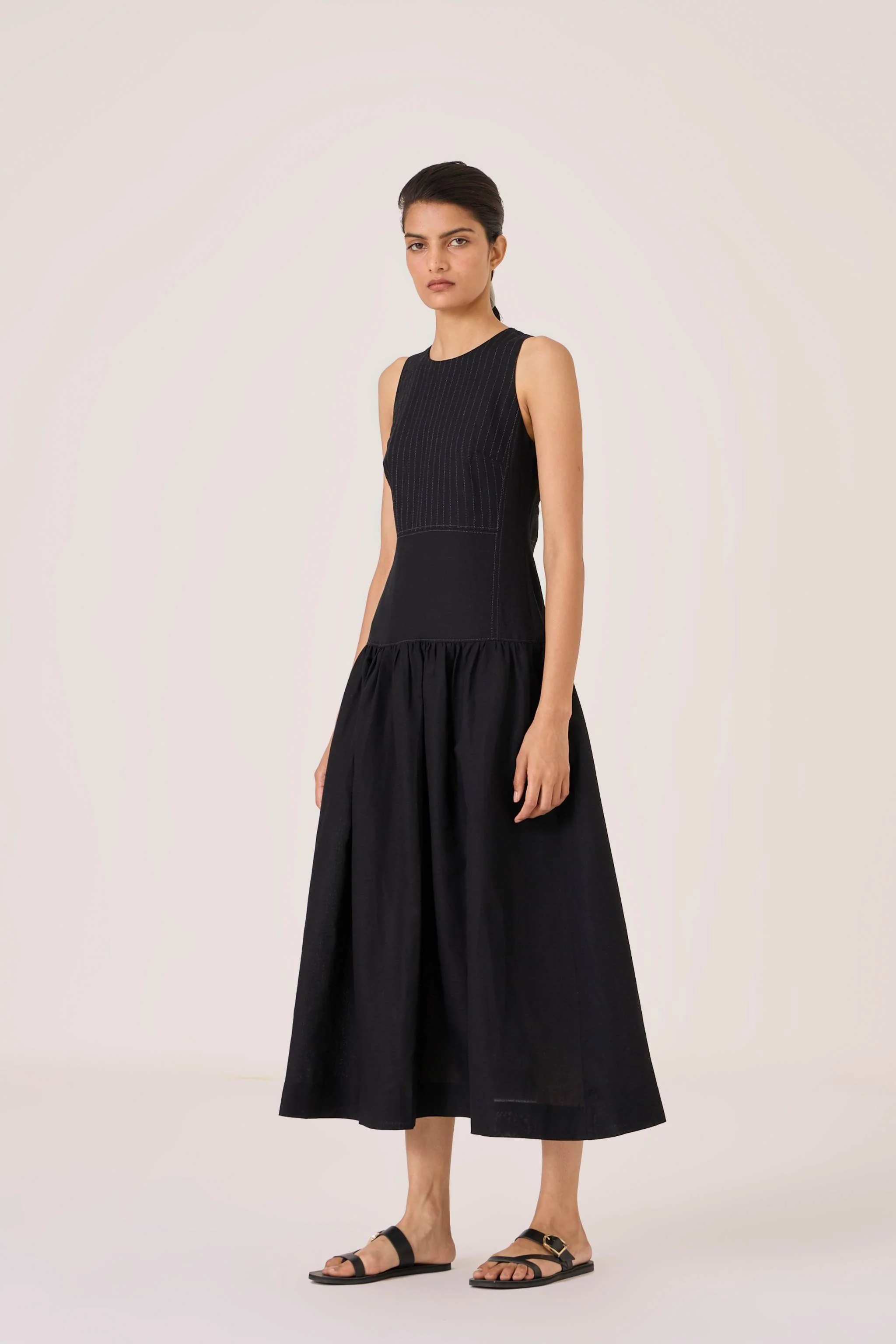 Nuwan Black Quilted Dress - Image 2