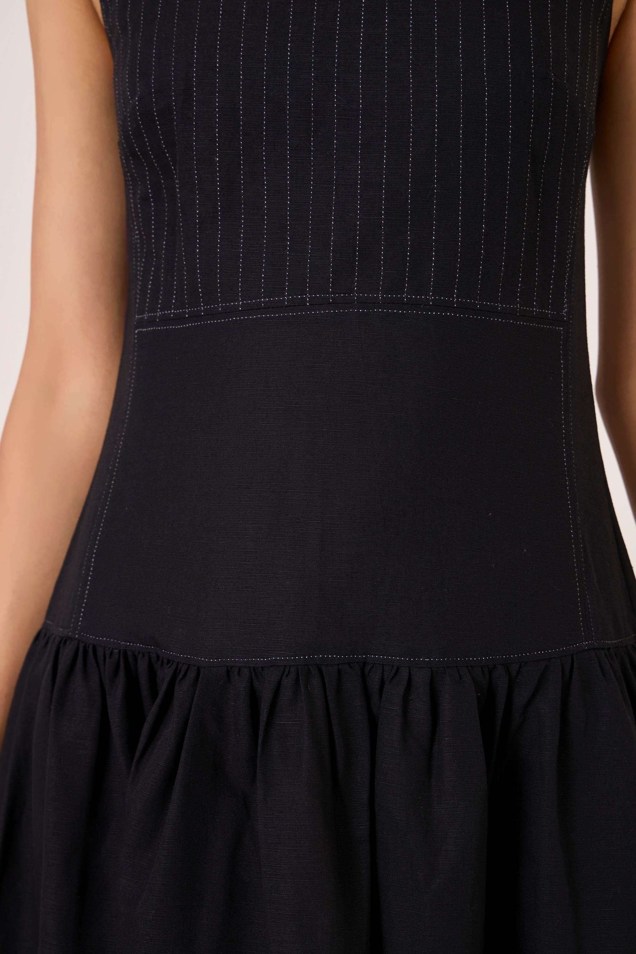 Nuwan Black Quilted Dress - Image 6