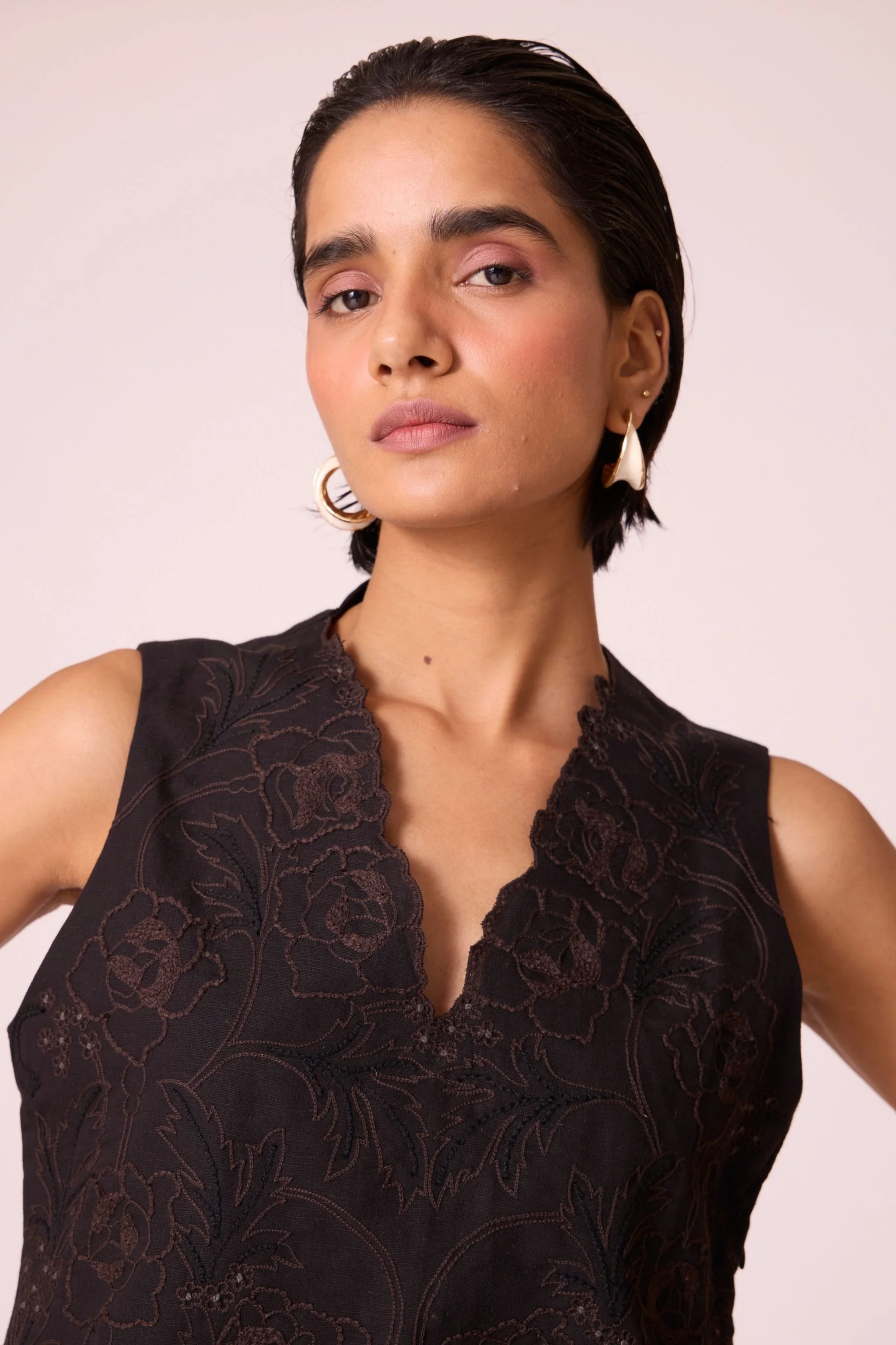 Ogon Black Embroidered Top - Image 6