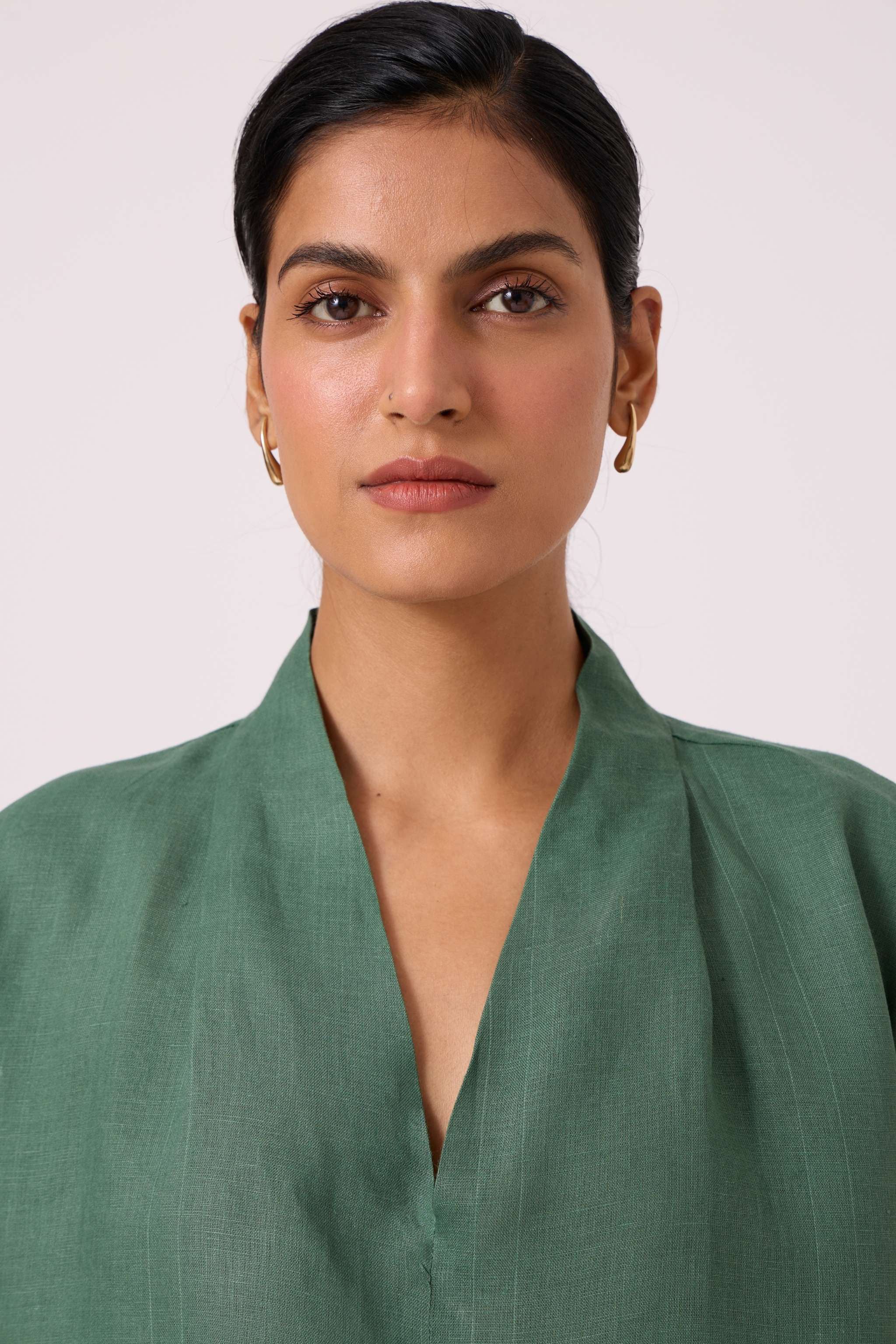 Orion Green Linen Top - Image 3