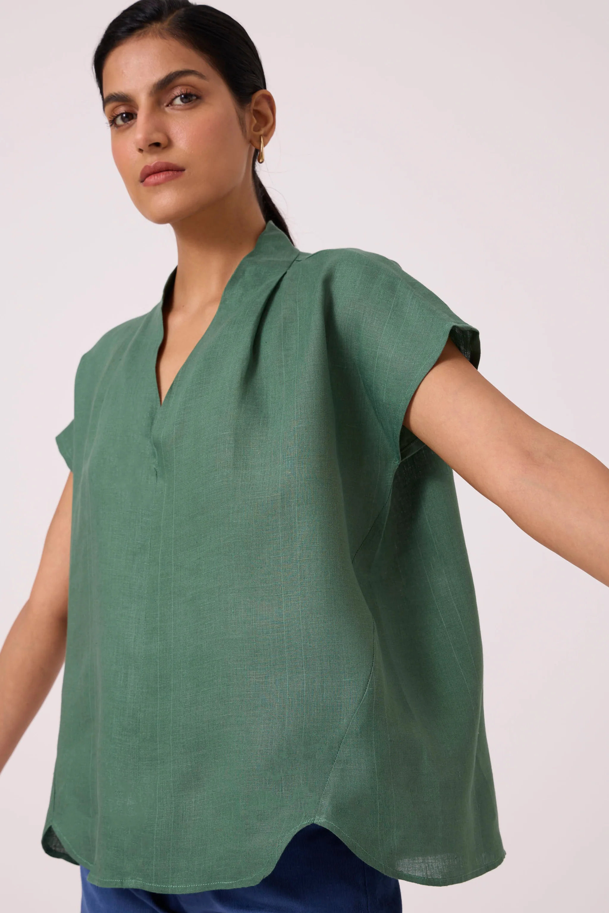 Orion Green Linen Top - Image 4