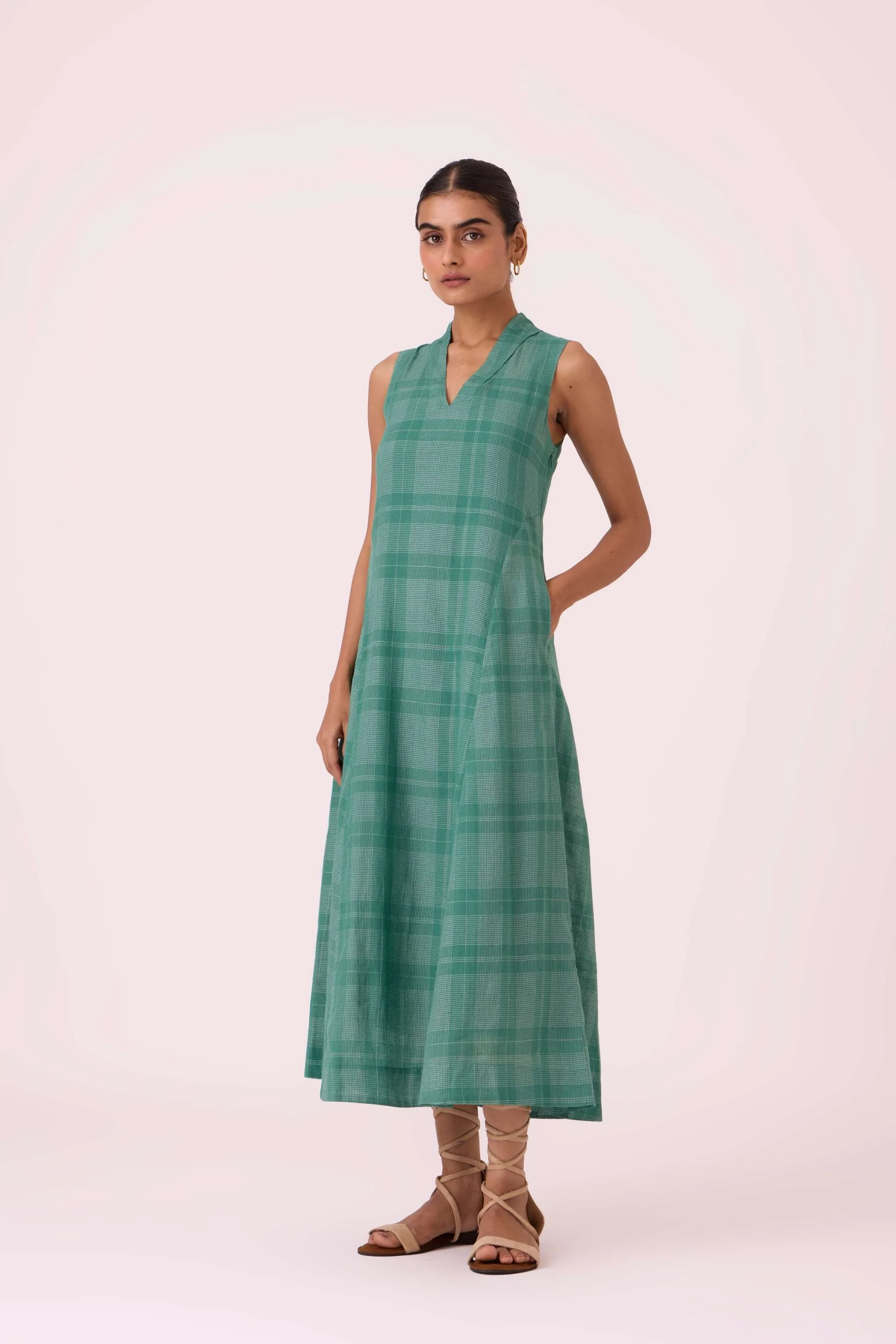 Orwell Green Handwoven Dress - Image 6