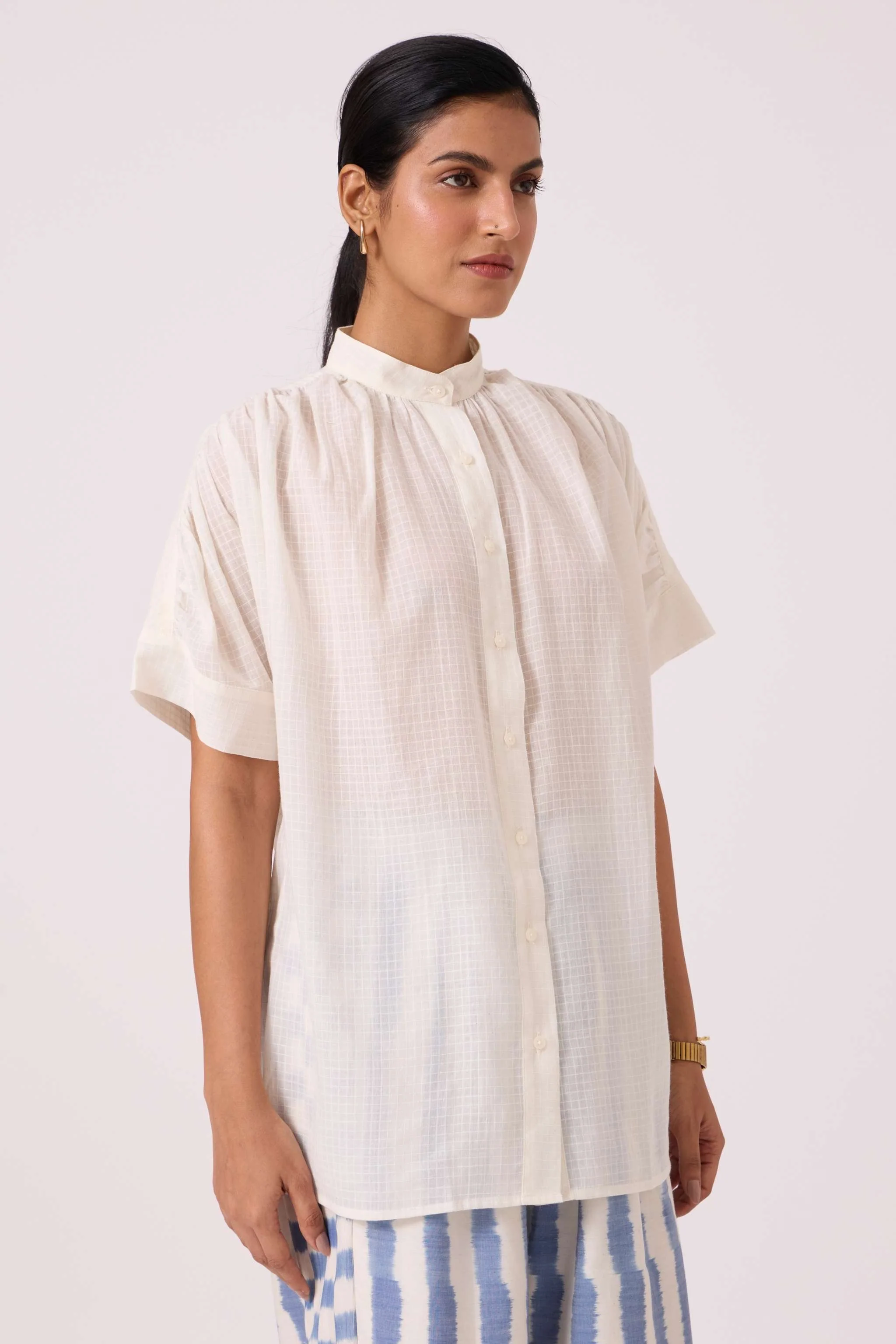 Patt White Handwoven Top - Image 3