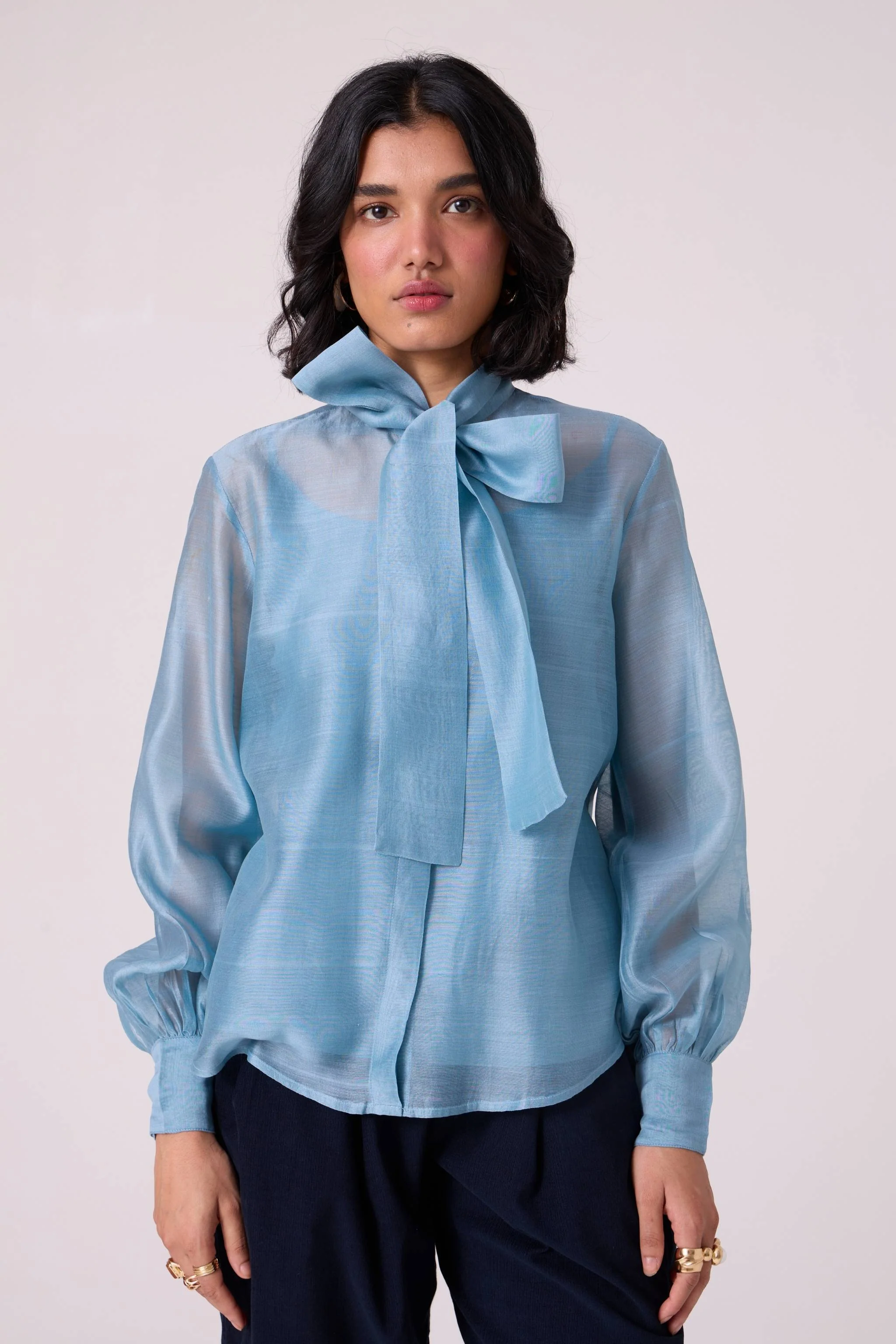 Pavel Blue Handwoven Shirt - Image 3