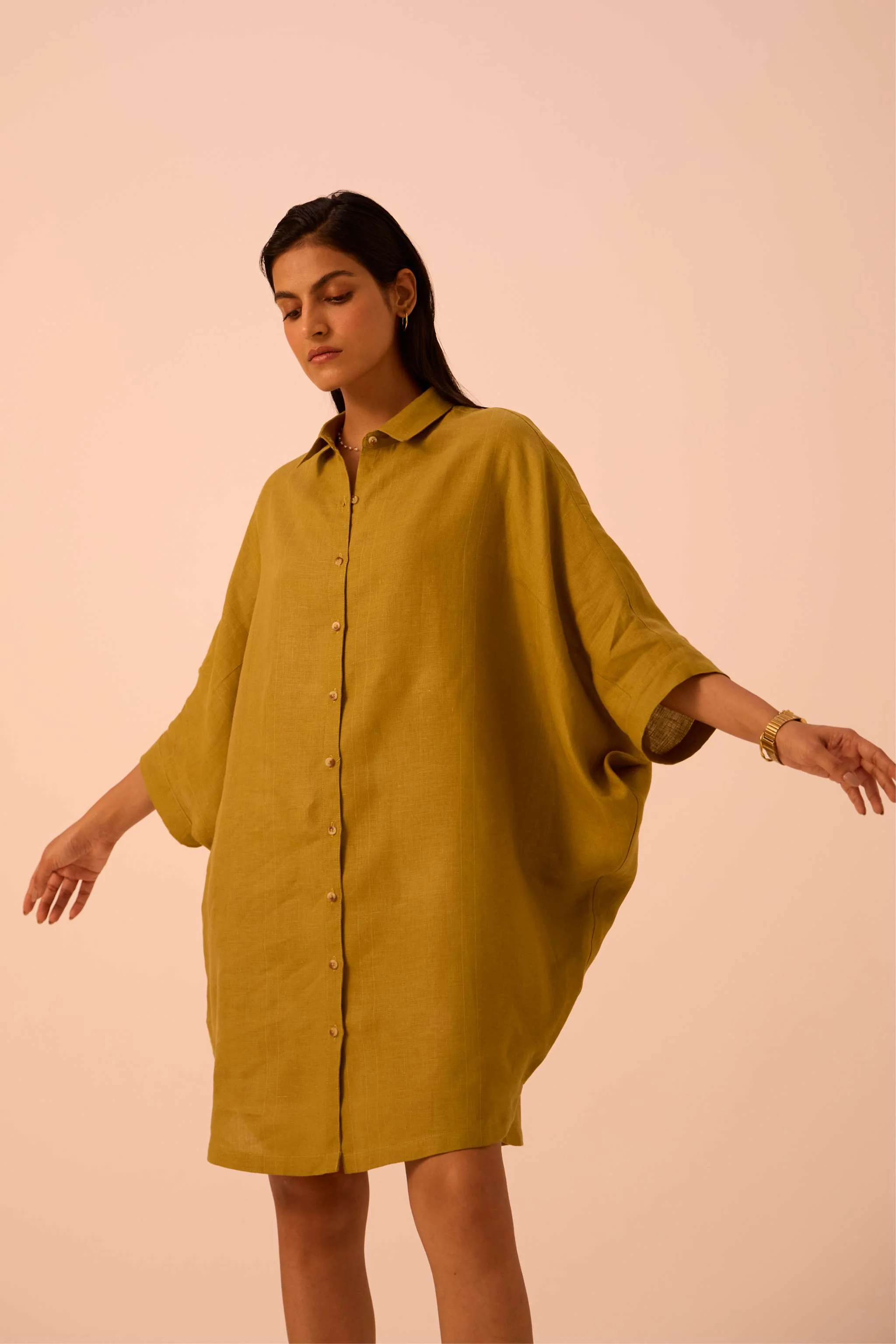 Perico Olive Linen Shirt - Image 12