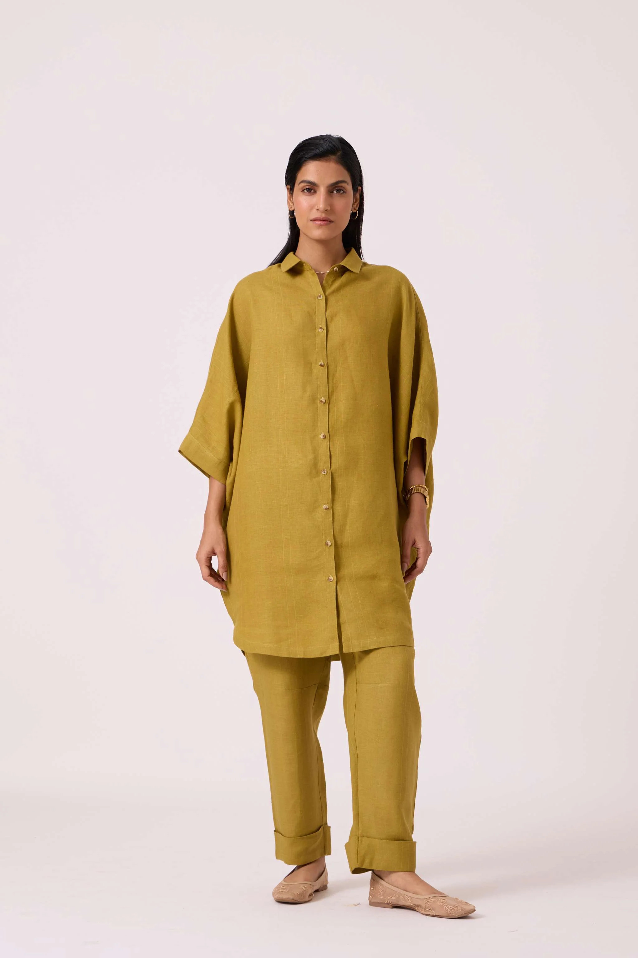 Perico Olive Linen Shirt - Image 13