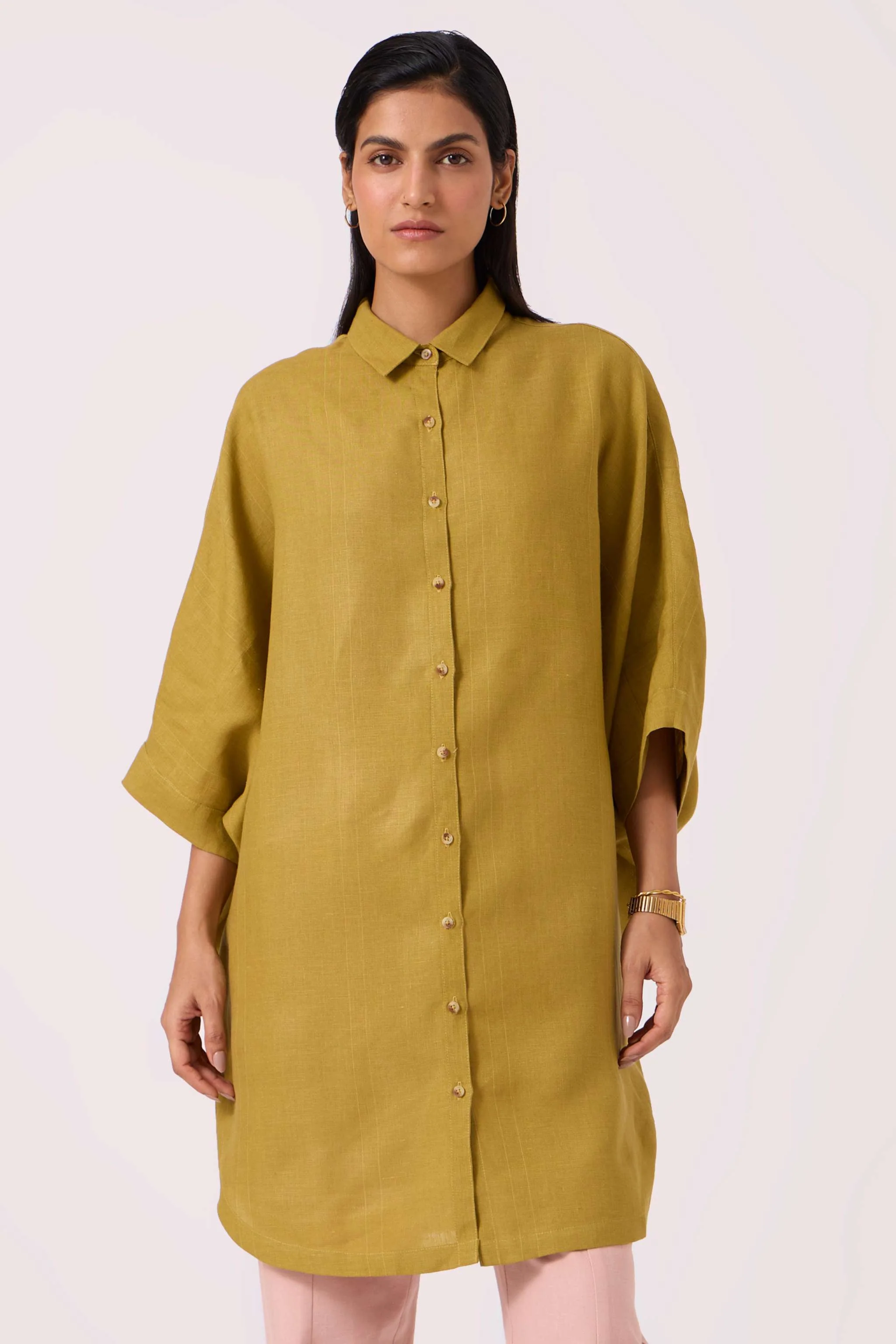 Perico Olive Linen Shirt - Image 6