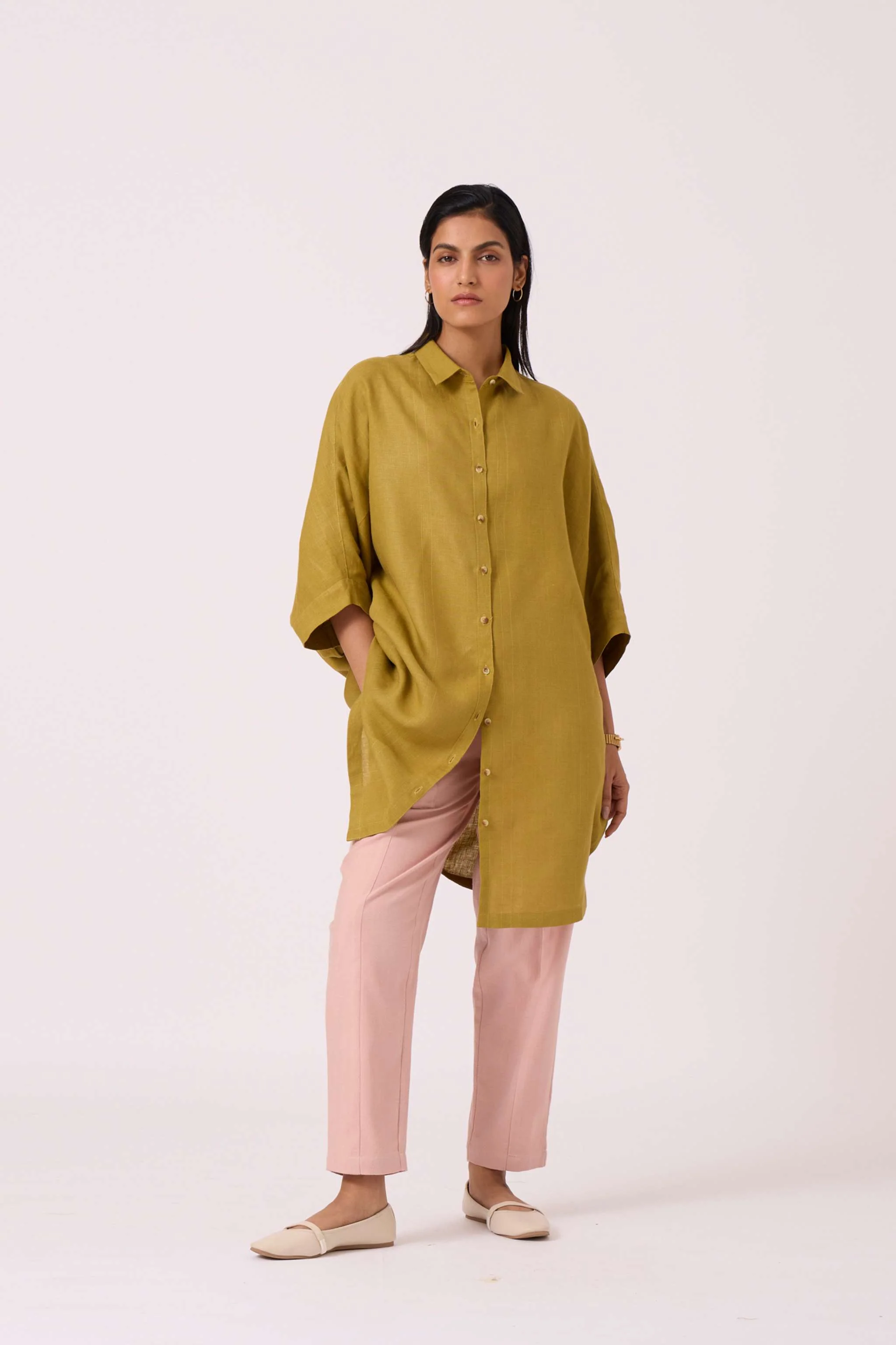 Perico Olive Linen Shirt - Image 8