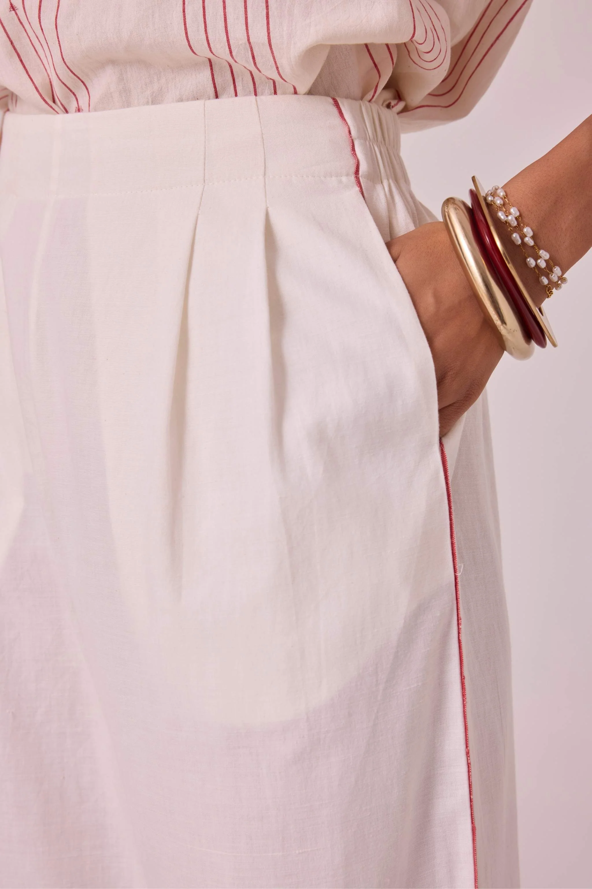 Ratan Off White Handwoven Pant - Image 3