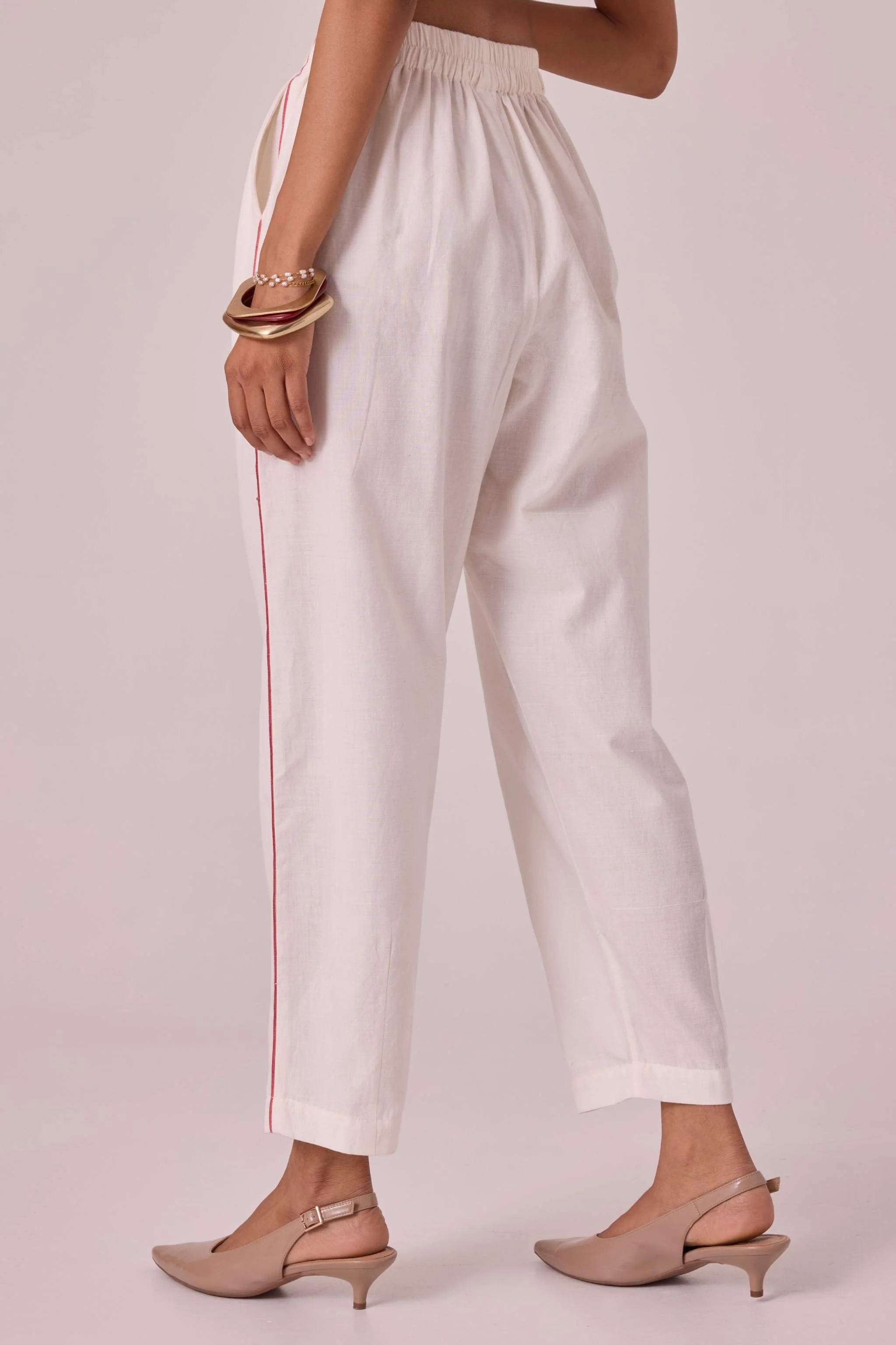 Ratan Off White Handwoven Pant - Image 5