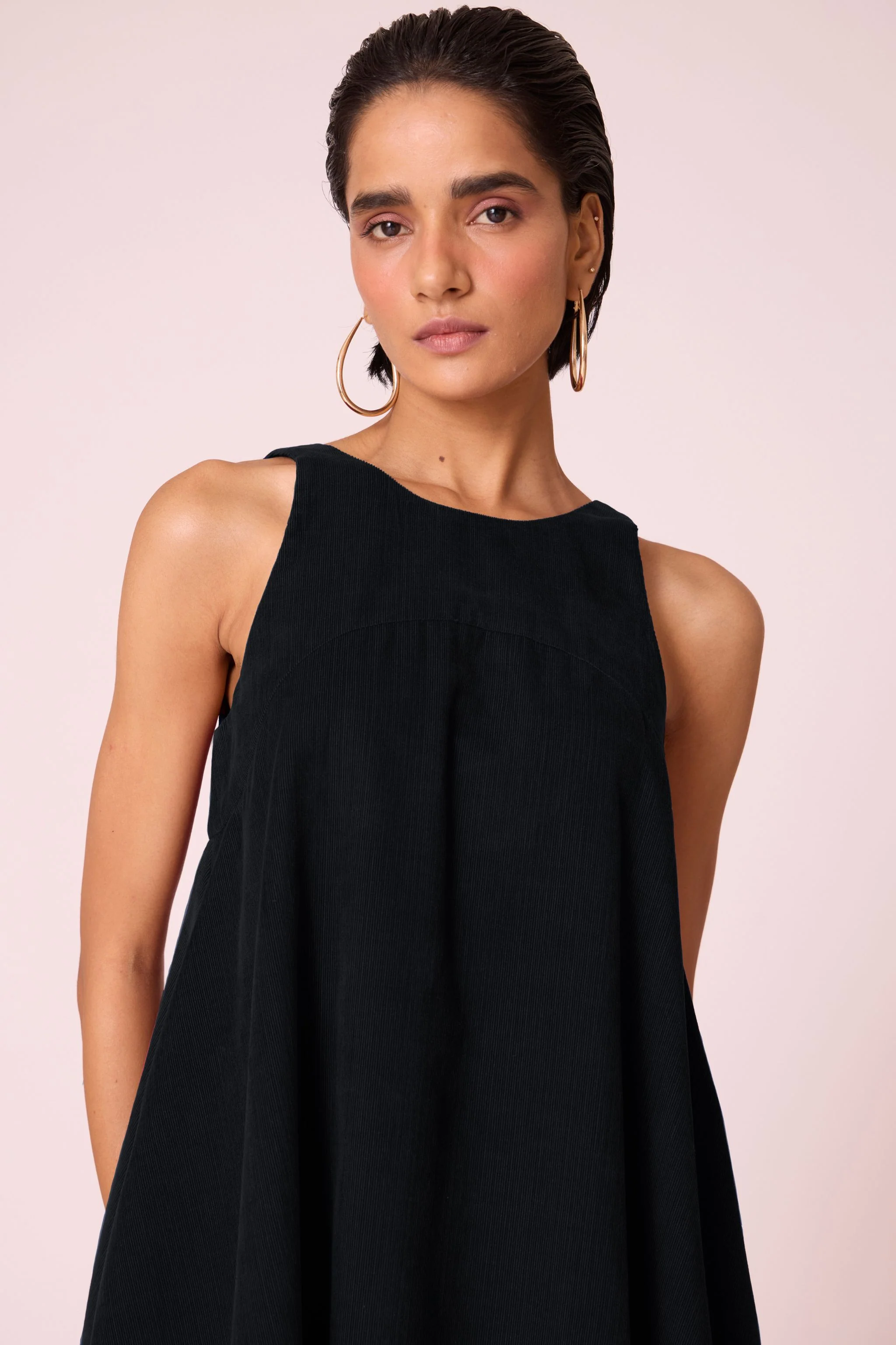Reka Black Needlecord Dress - Image 5