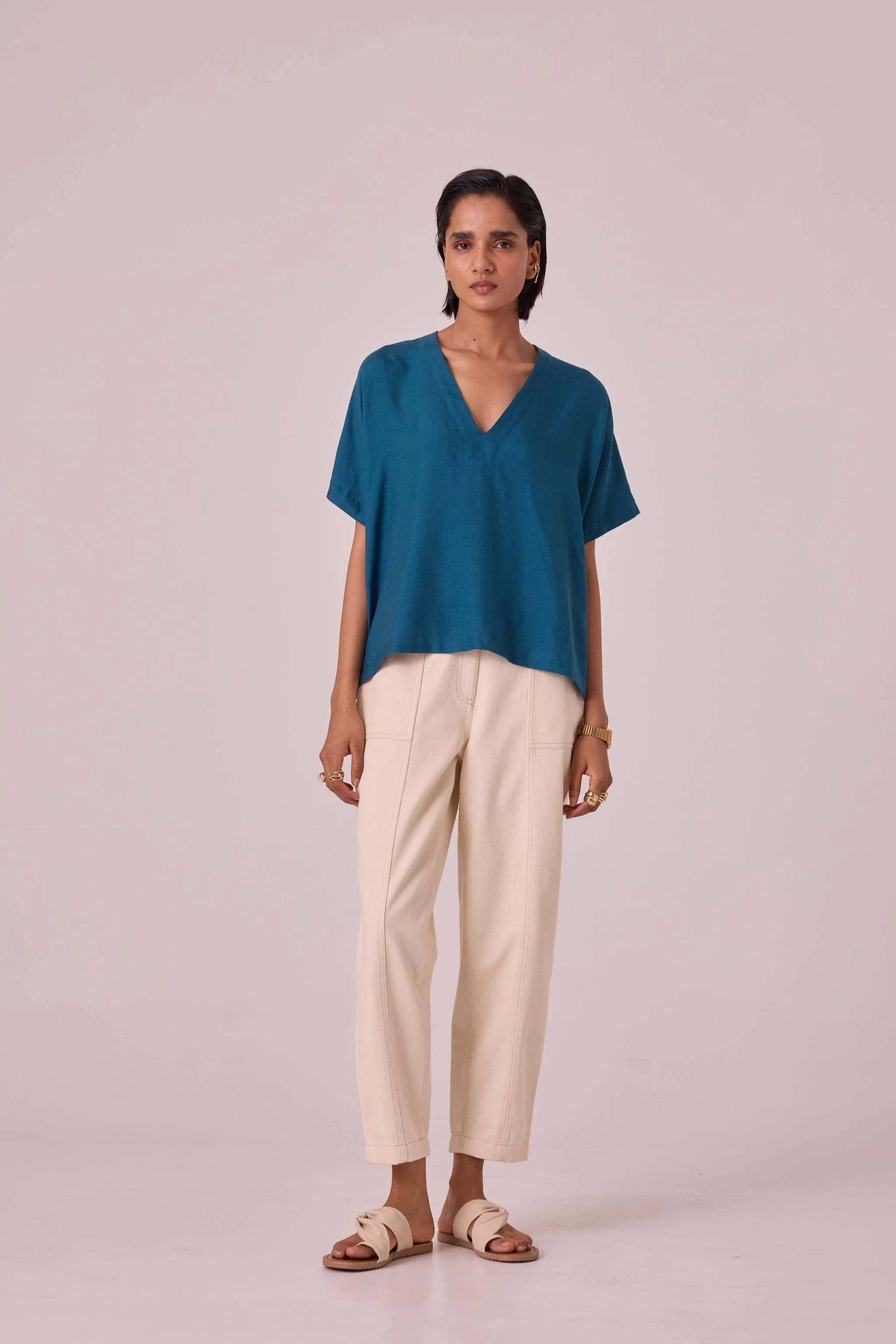 Rue Blue Silk Top - Image 8
