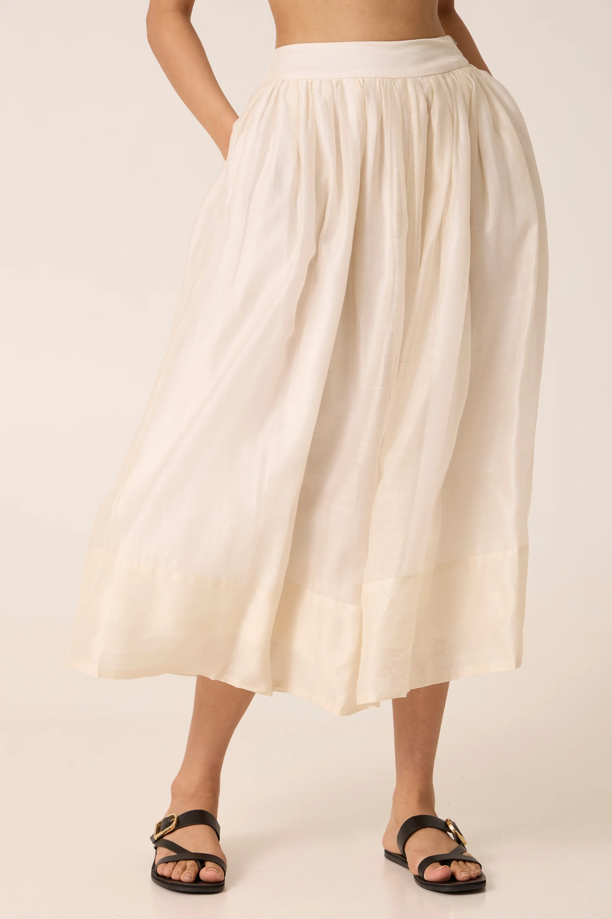 Sahir Handwoven Gathered Skirt - Image 3