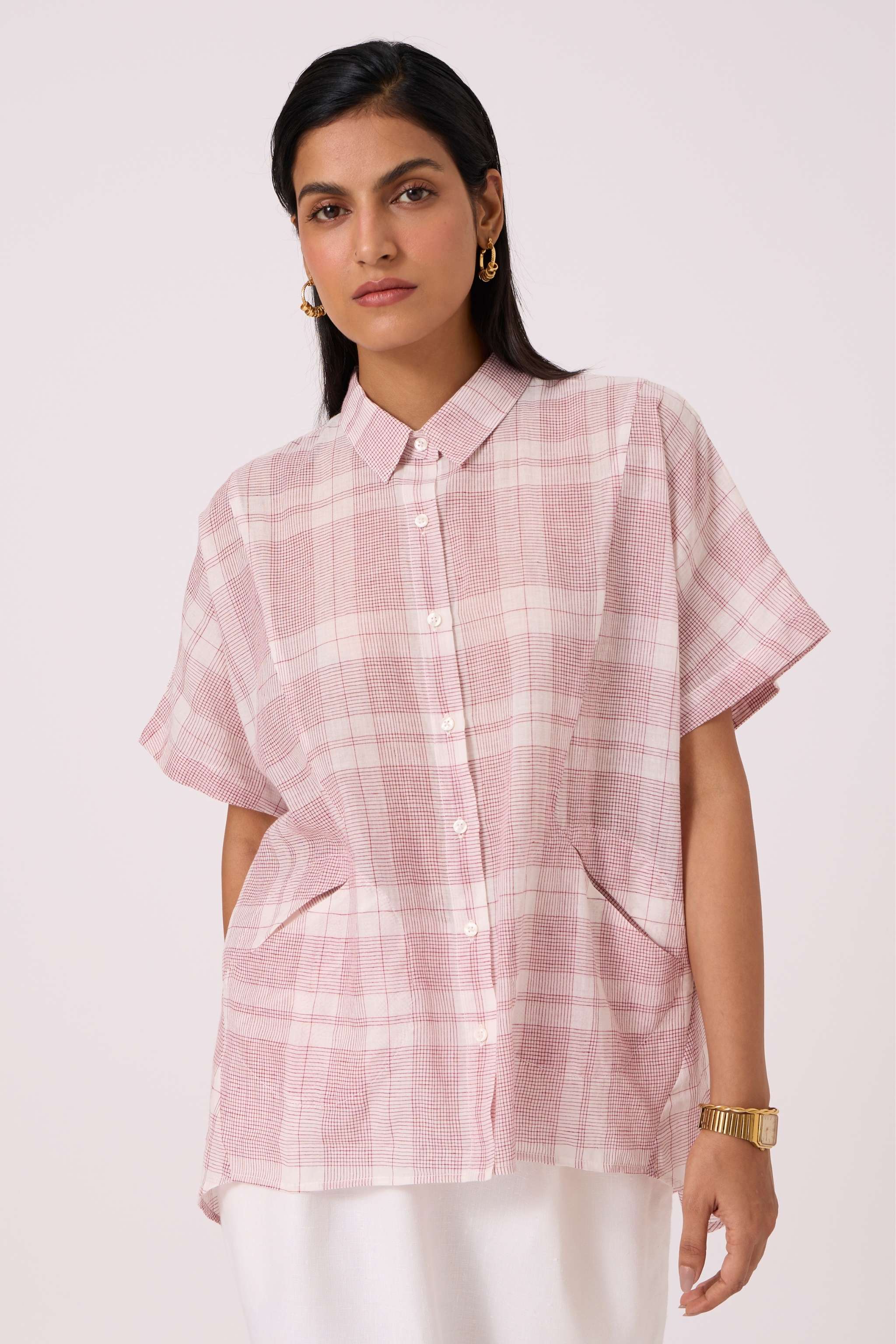 Sibyl Checkered Handwoven Shirt - Image 6
