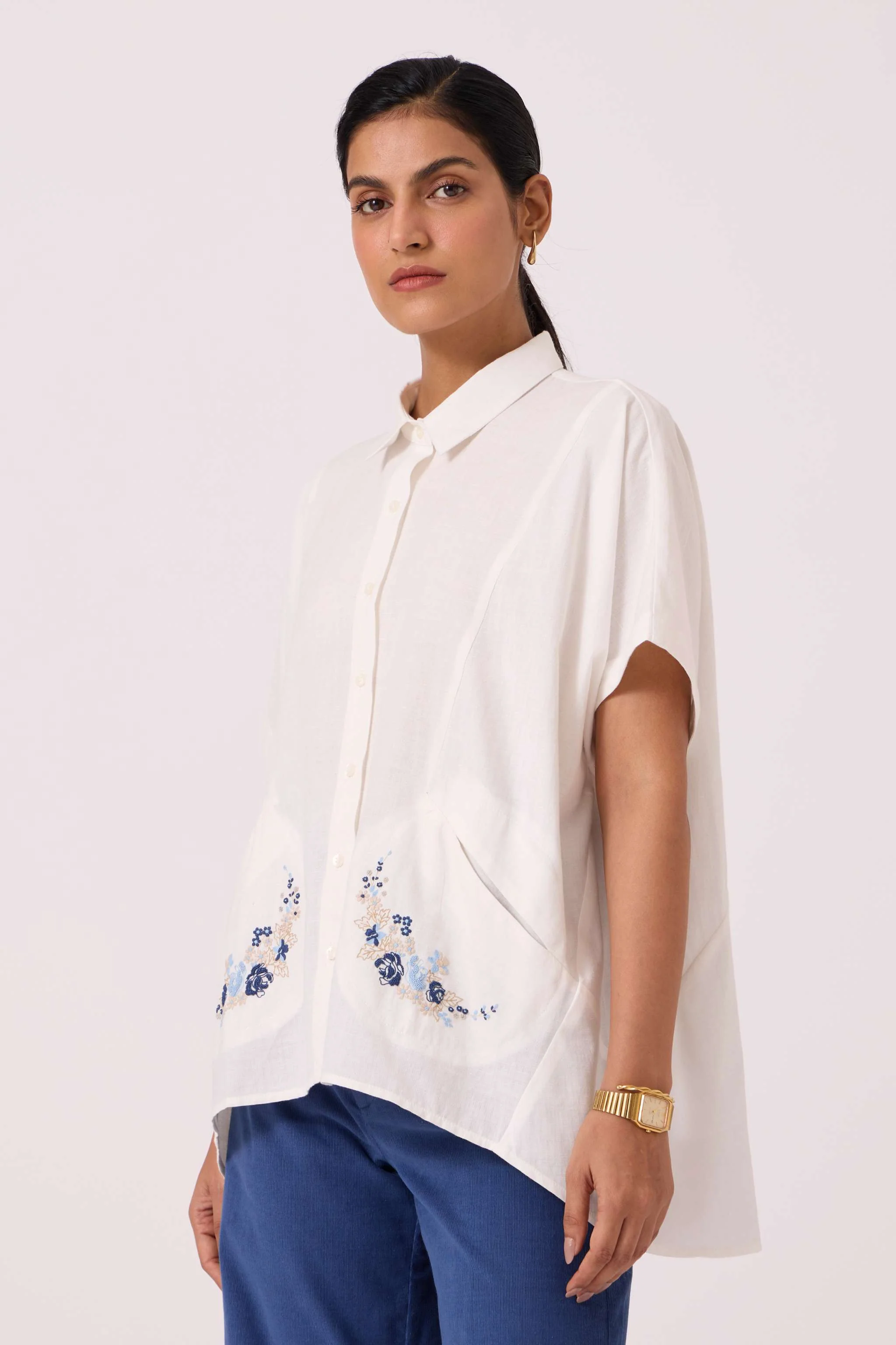Sibyl Handwoven Embroidered Shirt - Image 2