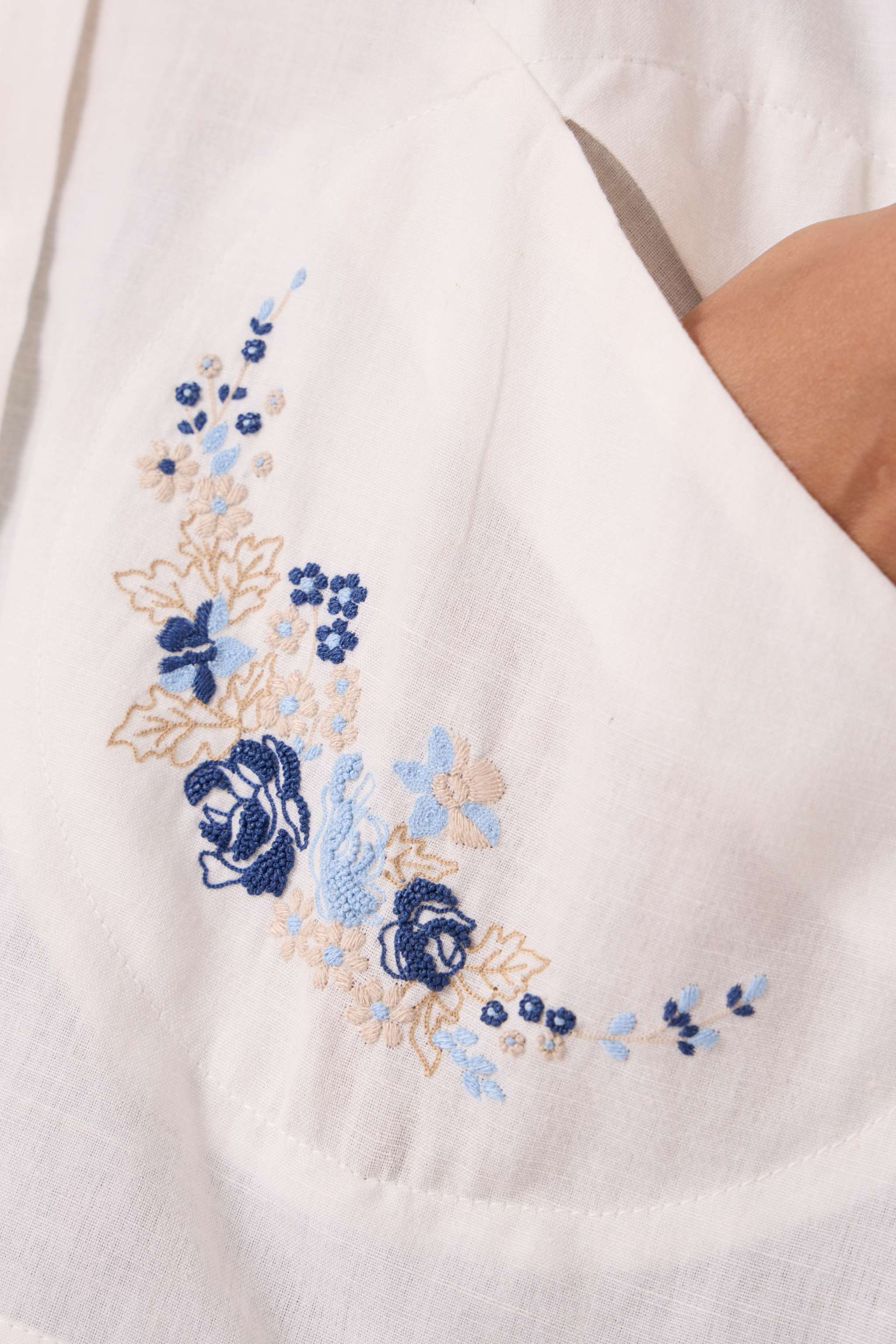 Sibyl Handwoven Embroidered Shirt - Image 3