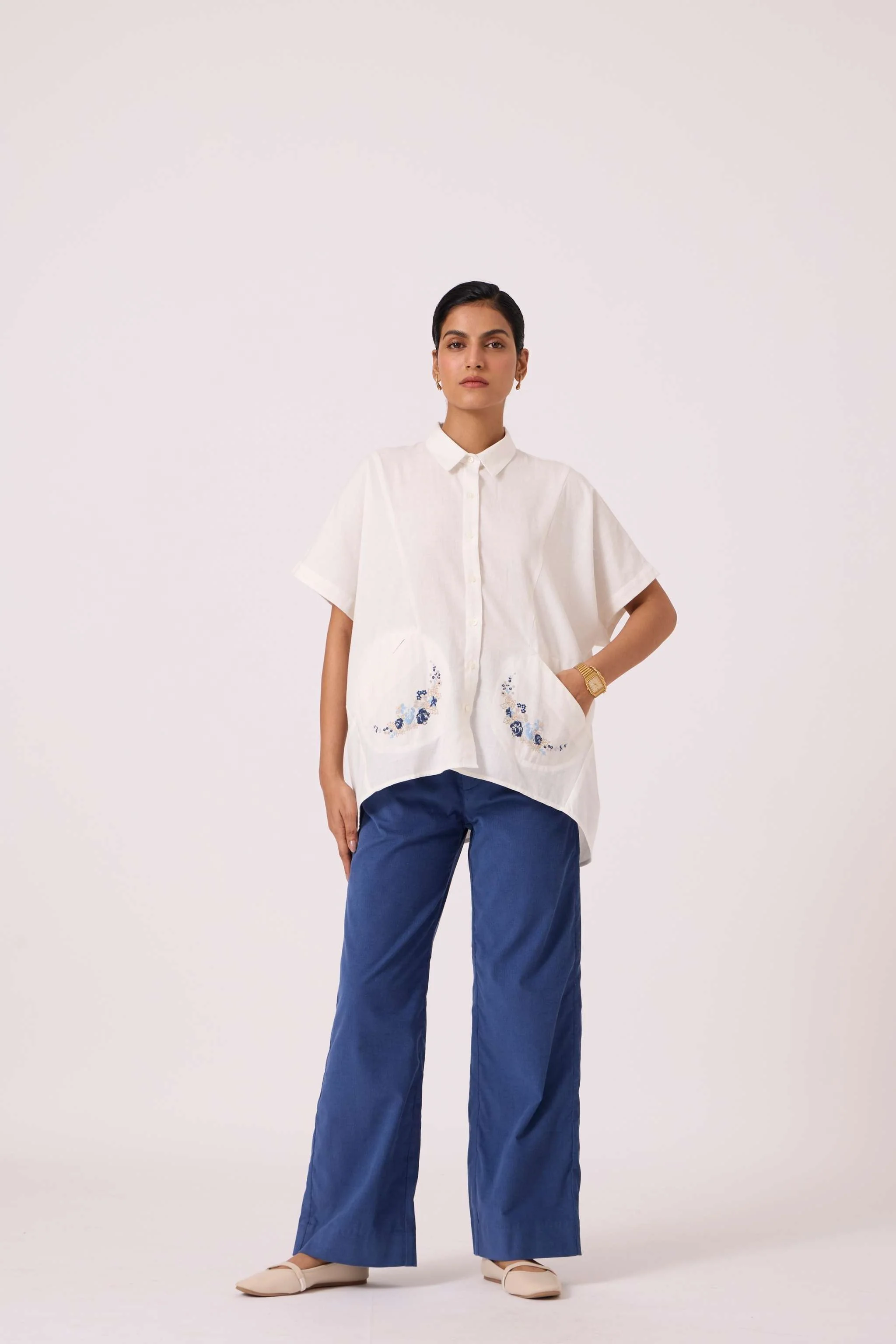 Sibyl Handwoven Embroidered Shirt - Image 8