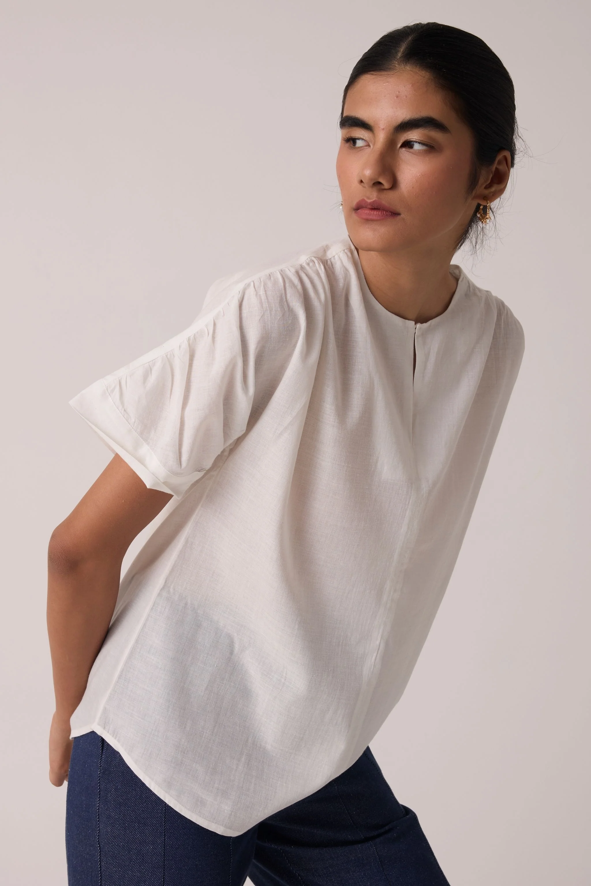 Simone Off White Cotton Top - Image 6