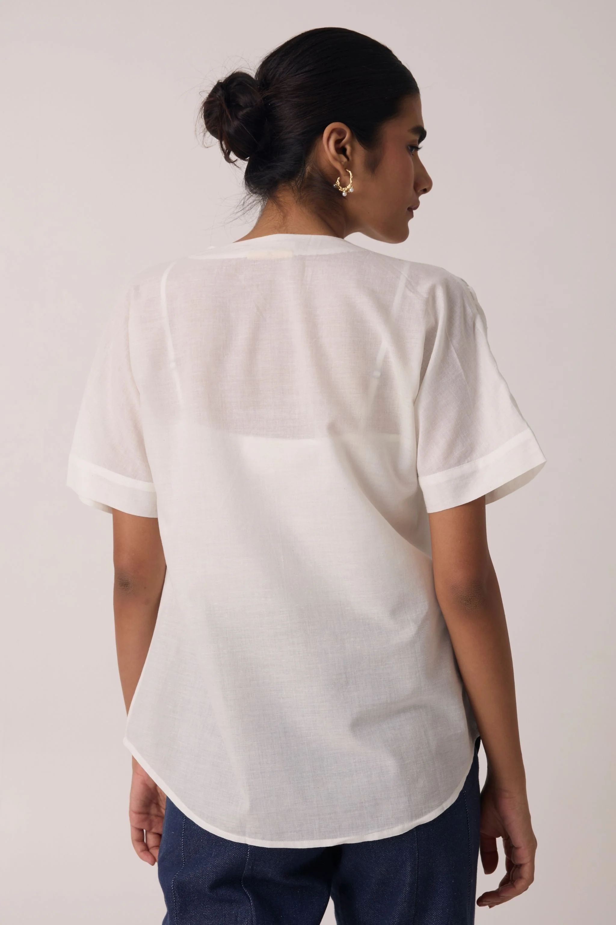 Simone Off White Cotton Top - Image 7