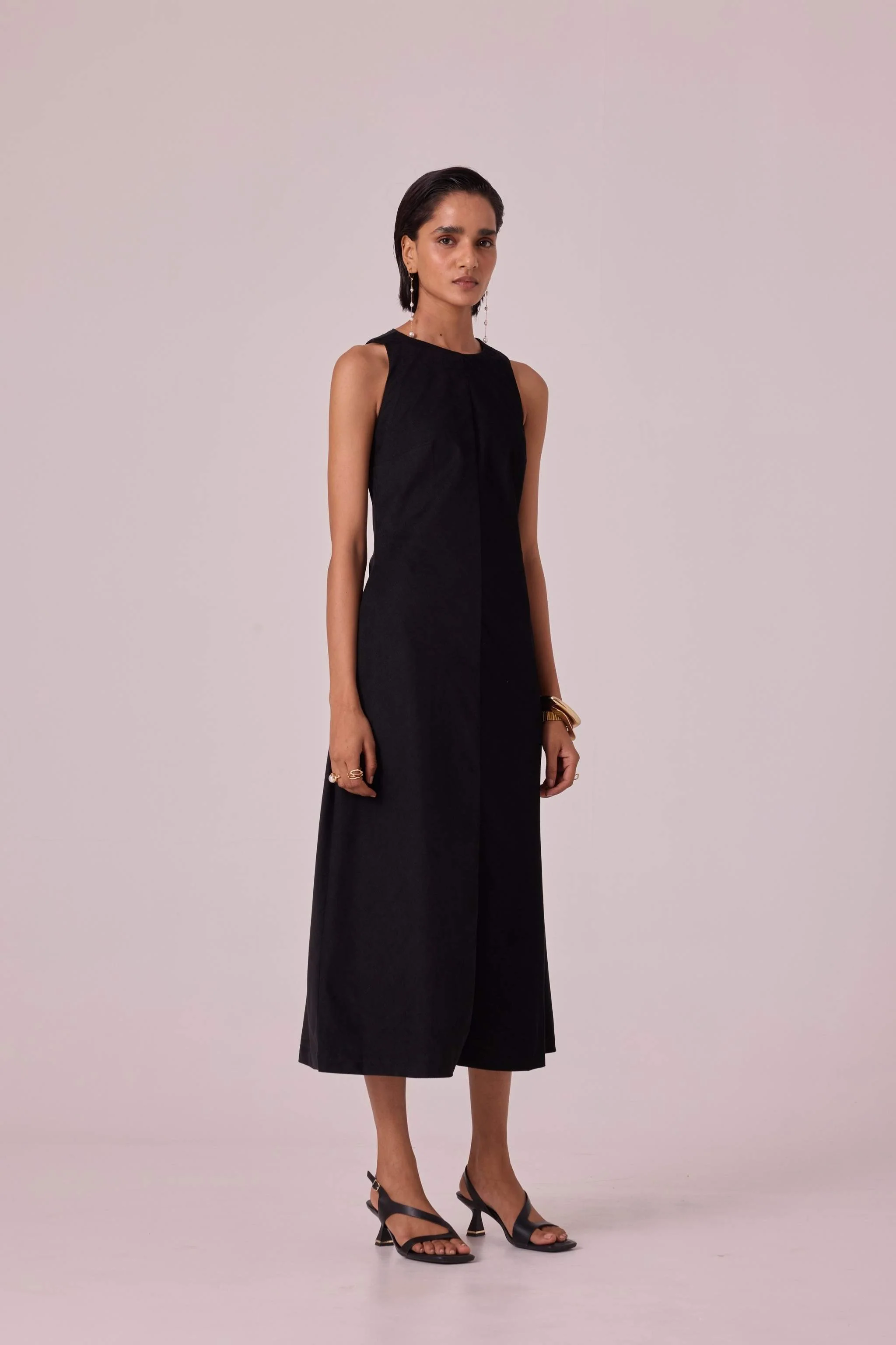 Sofia Black Needlecord Midi Dress - Image 2