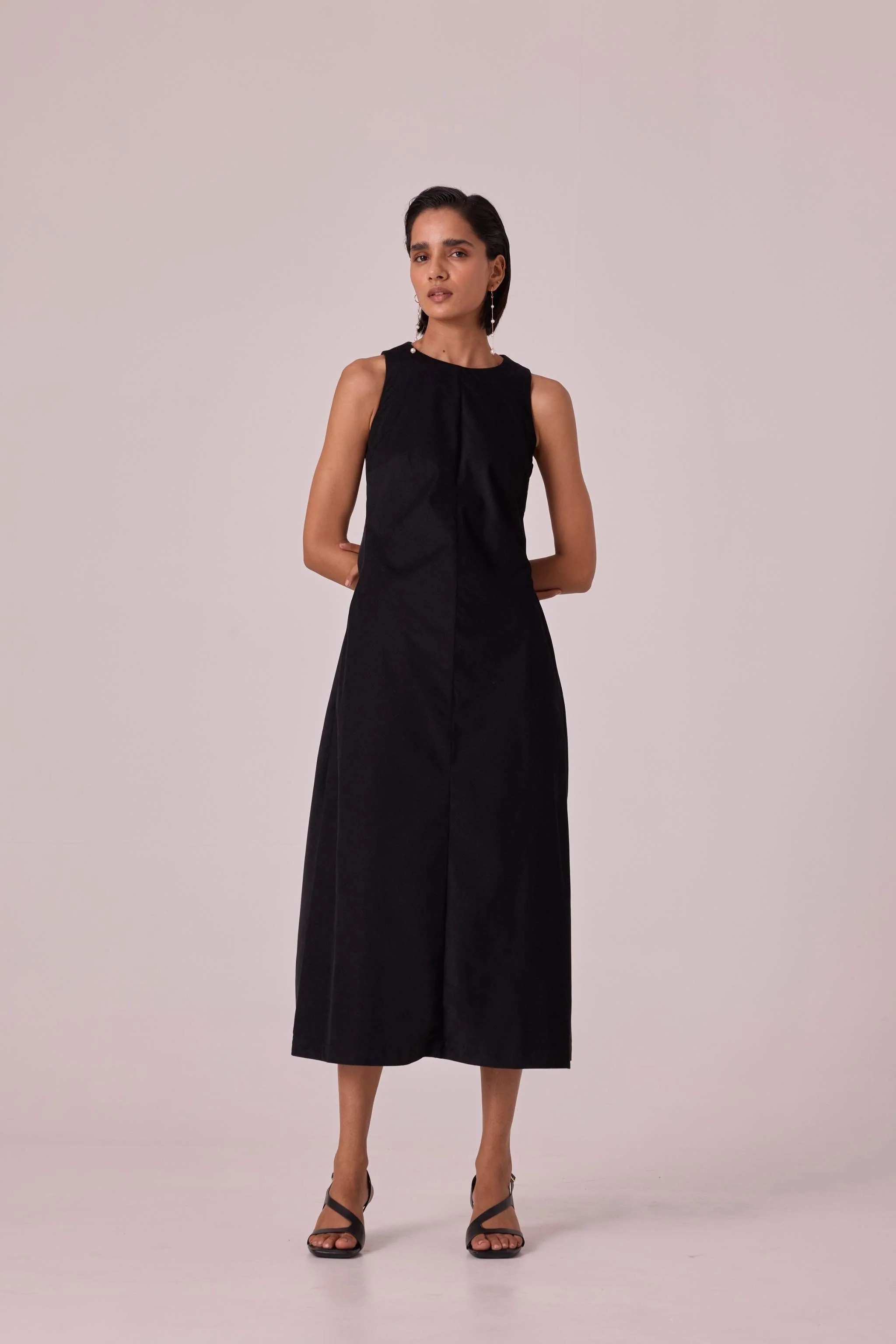 Sofia Black Needlecord Midi Dress - Image 6