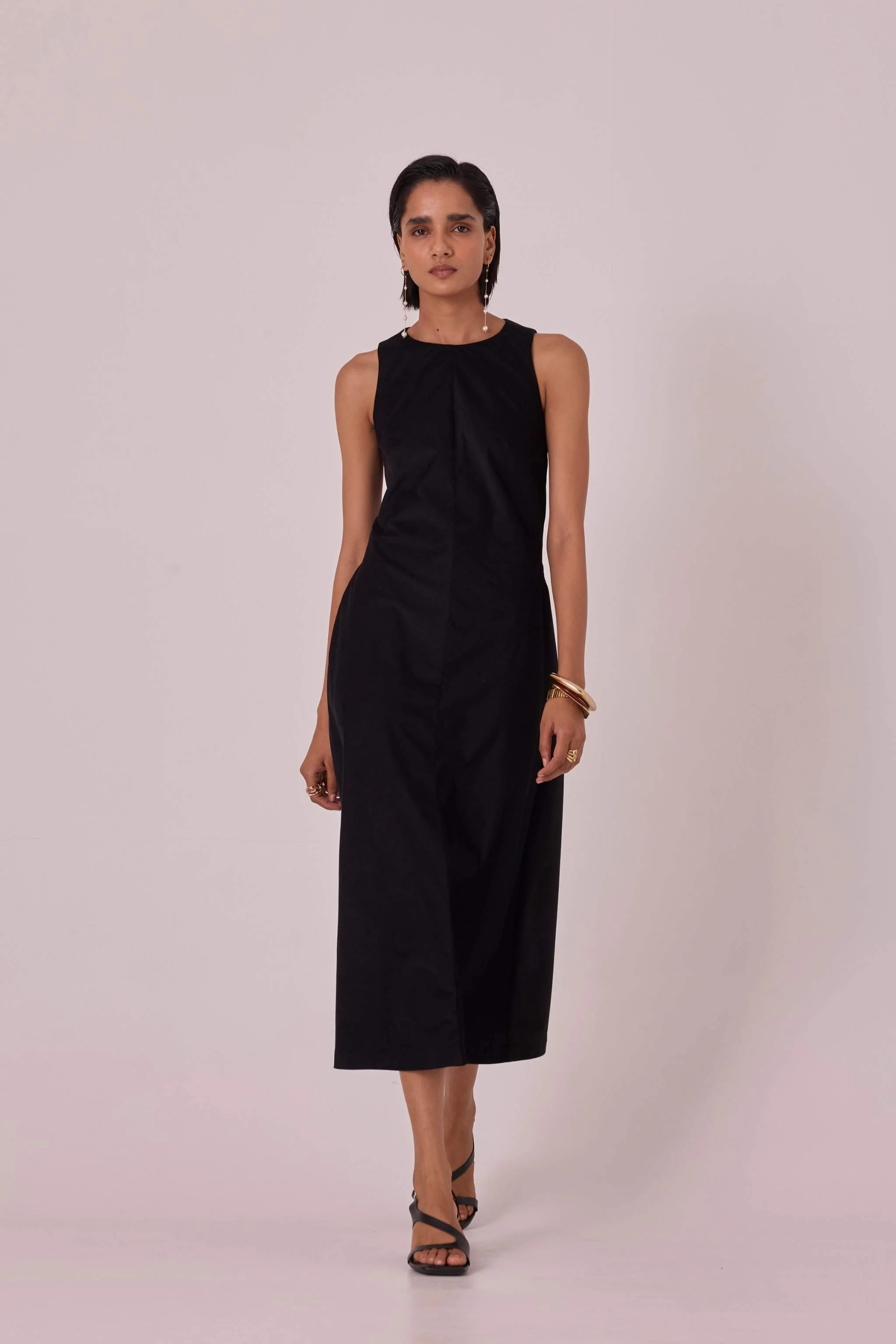 Sofia Black Needlecord Midi Dress - Image 7