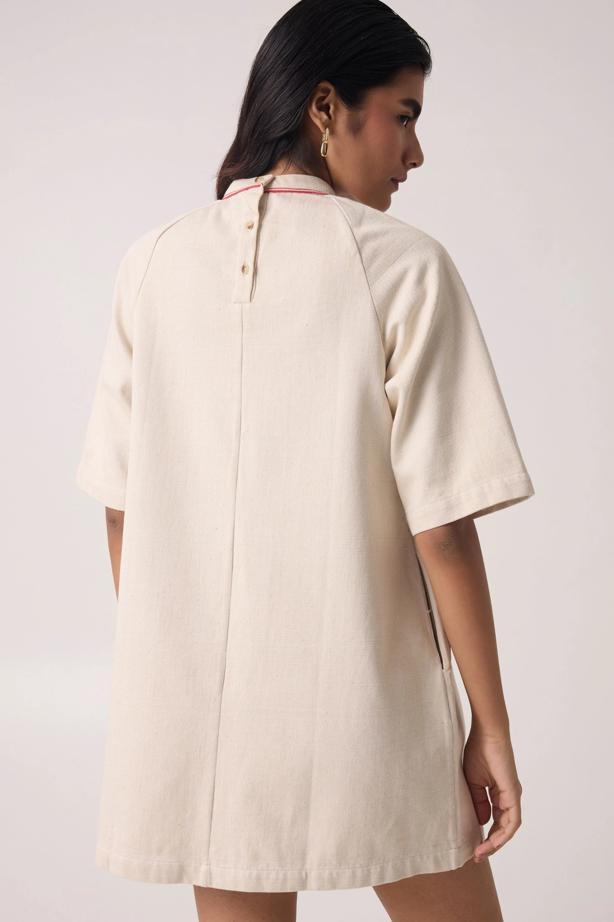 Soichi Off White Handwoven Dress - Image 8