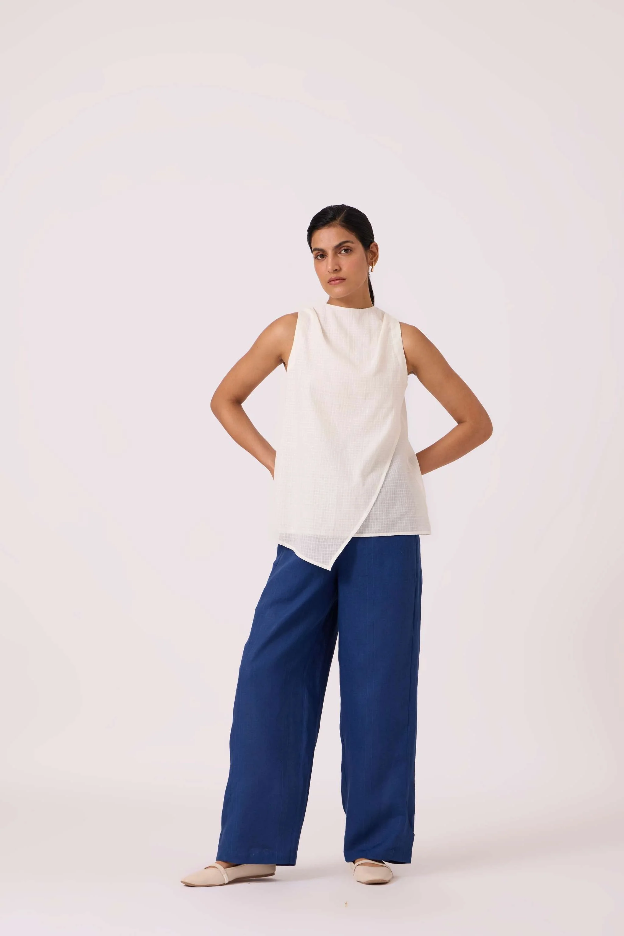 Aldous Ink Blue Linen Pants - Image 4