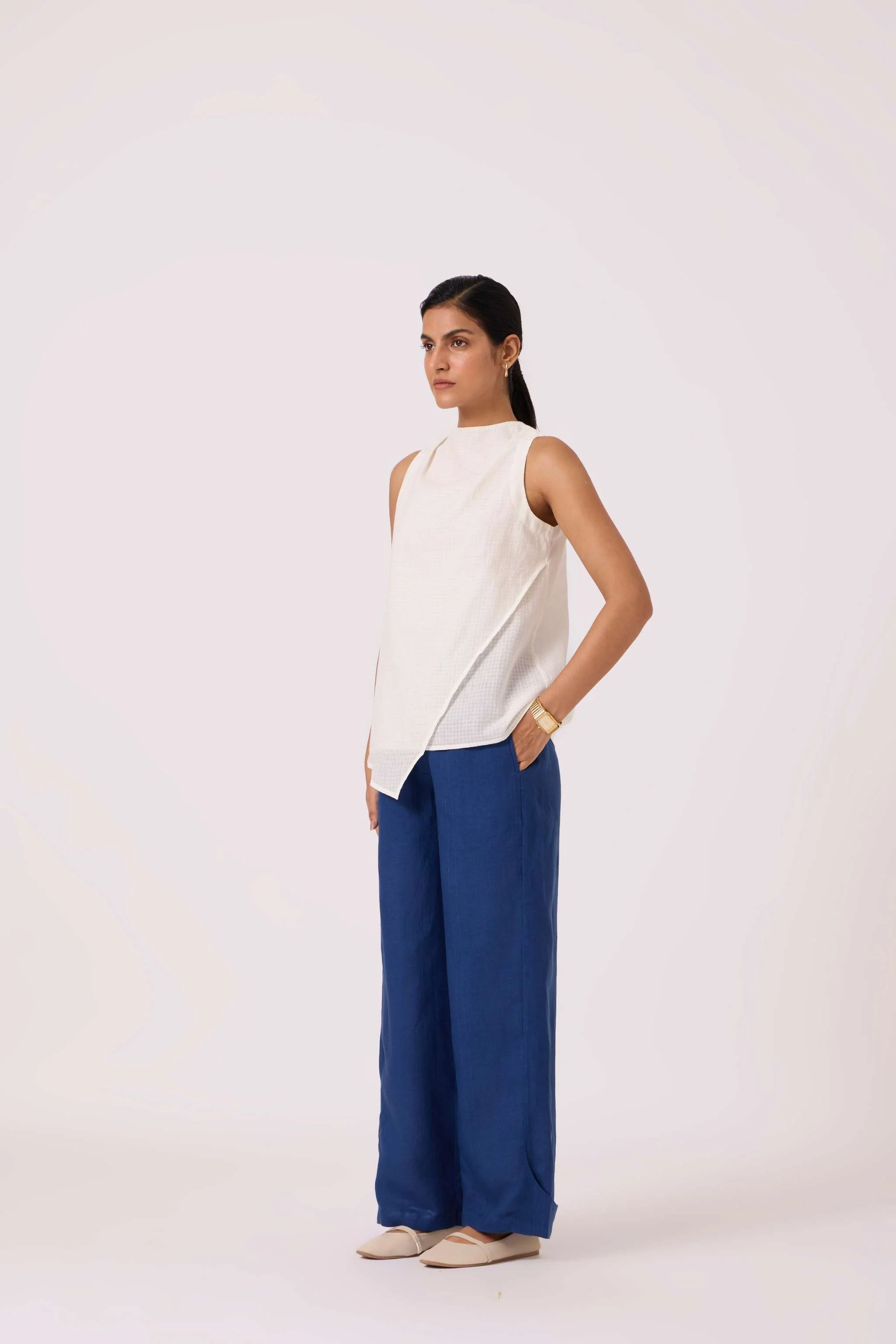 Sonya White Handwoven Halter Top - Image 5