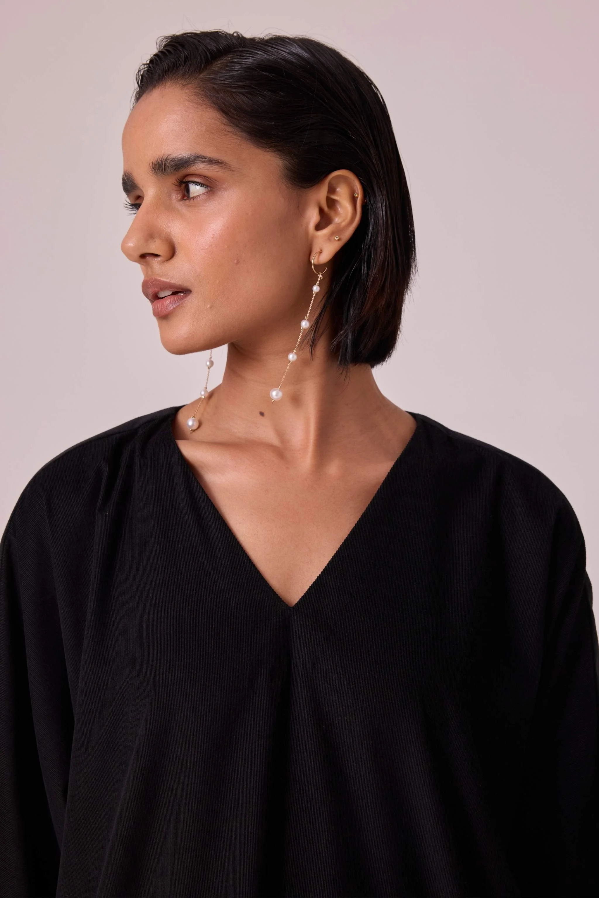 Stad Black Needlecord Shift Dress - Image 6